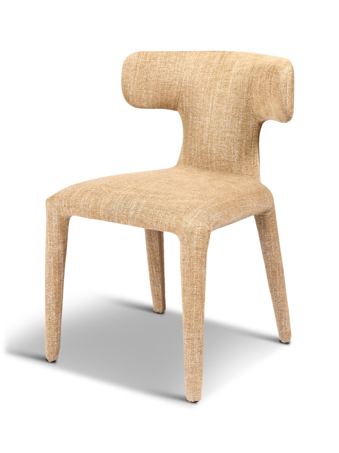 Pair of Milo Upholstered Dining Chairs in Wheat