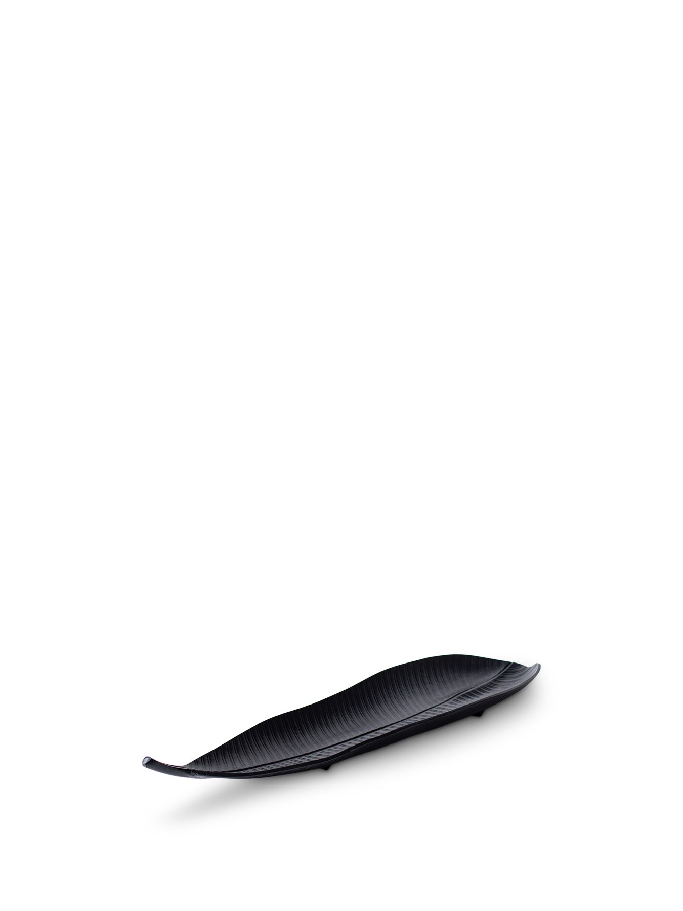 Avara Tropical Leaf Dish Black Large