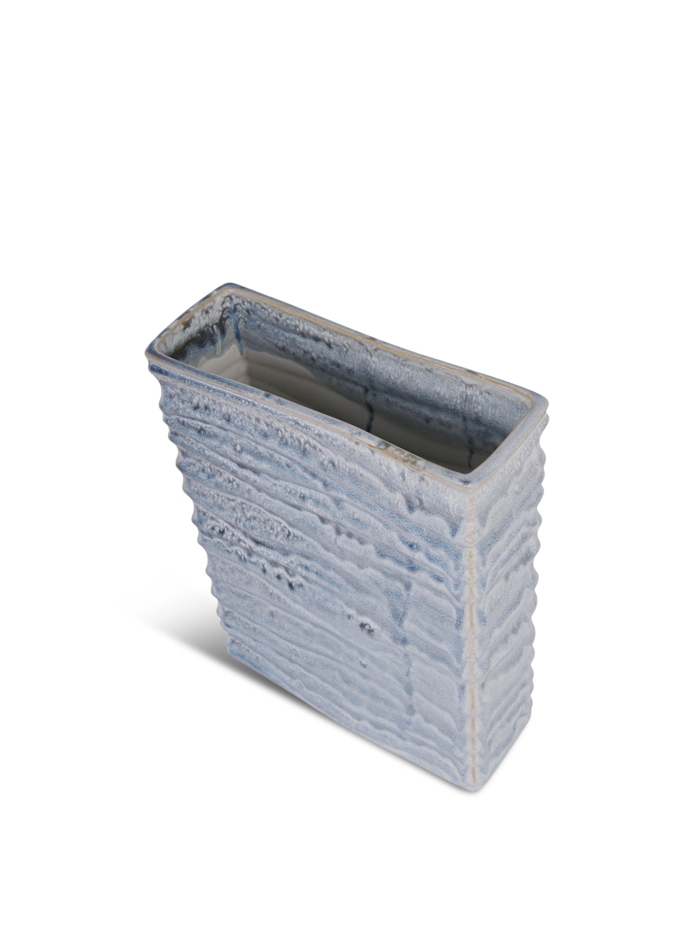 Sereno Square Glazed Vase Off White