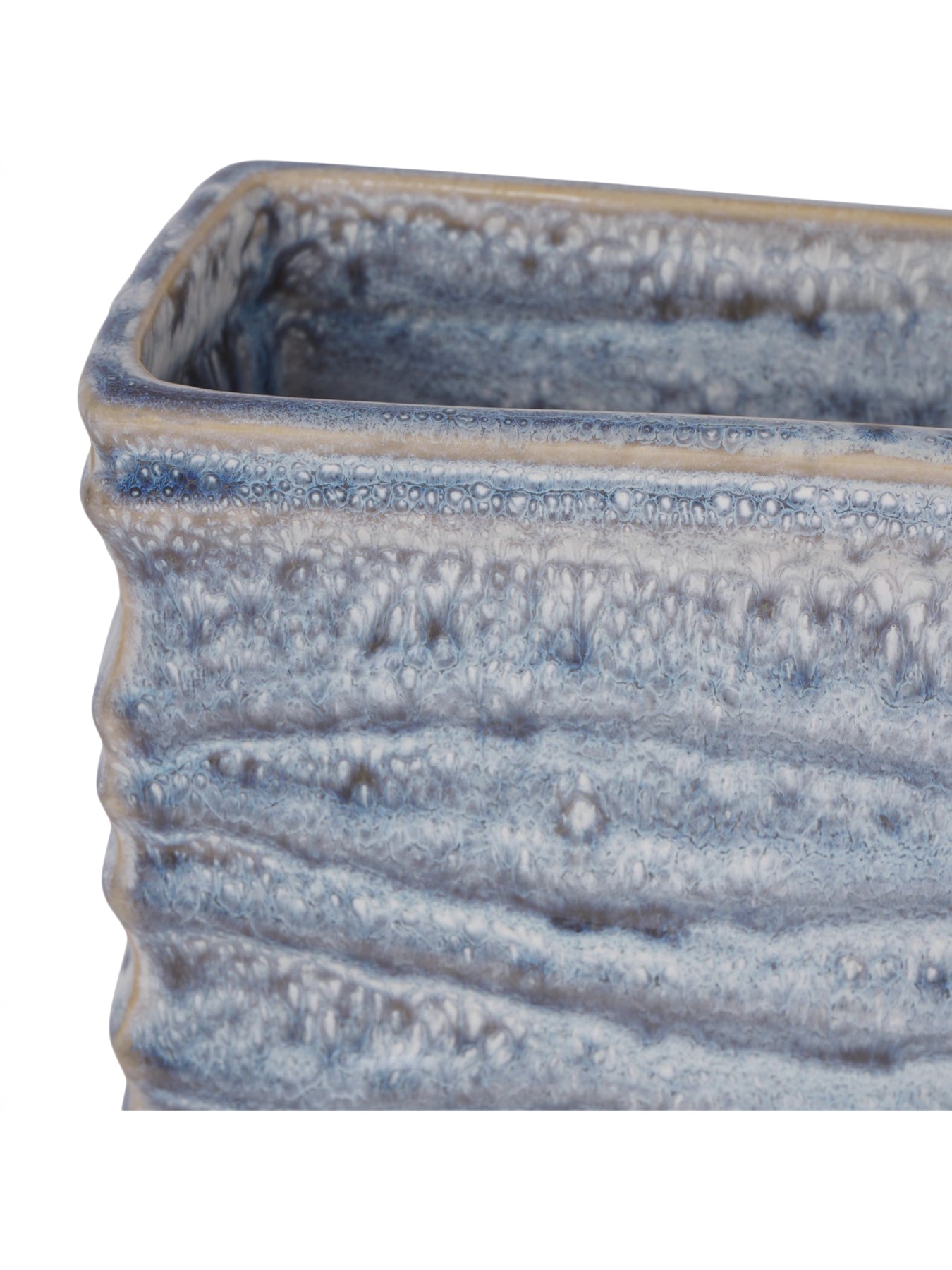 Sereno Square Glazed Vase Off White