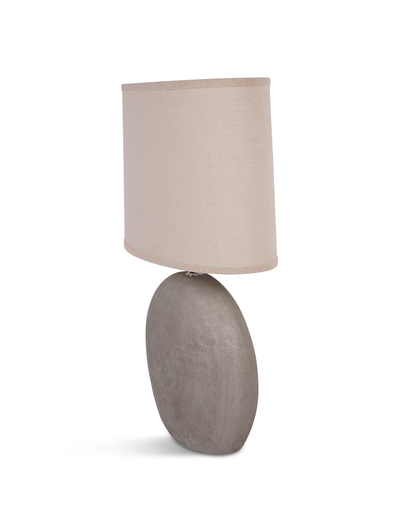 Lunara Textured Ceramic Table Lamp with Shade E27 60W