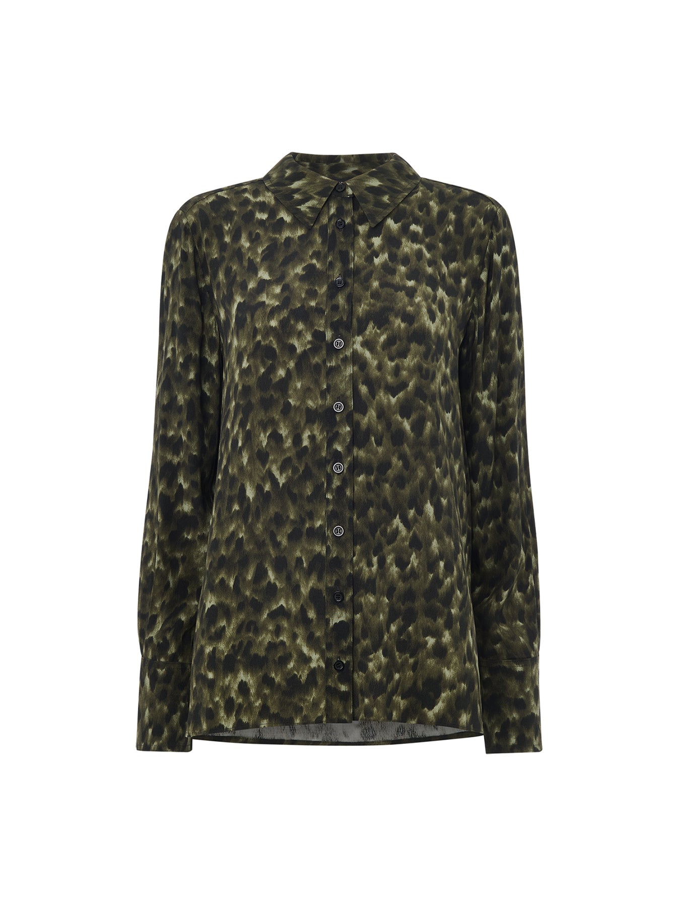 Animal Print Collared Shirt