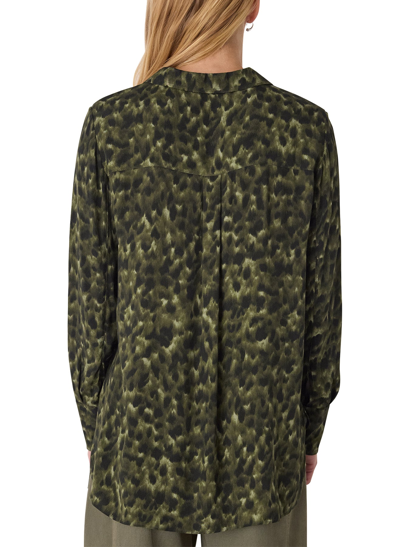 Animal Print Collared Shirt