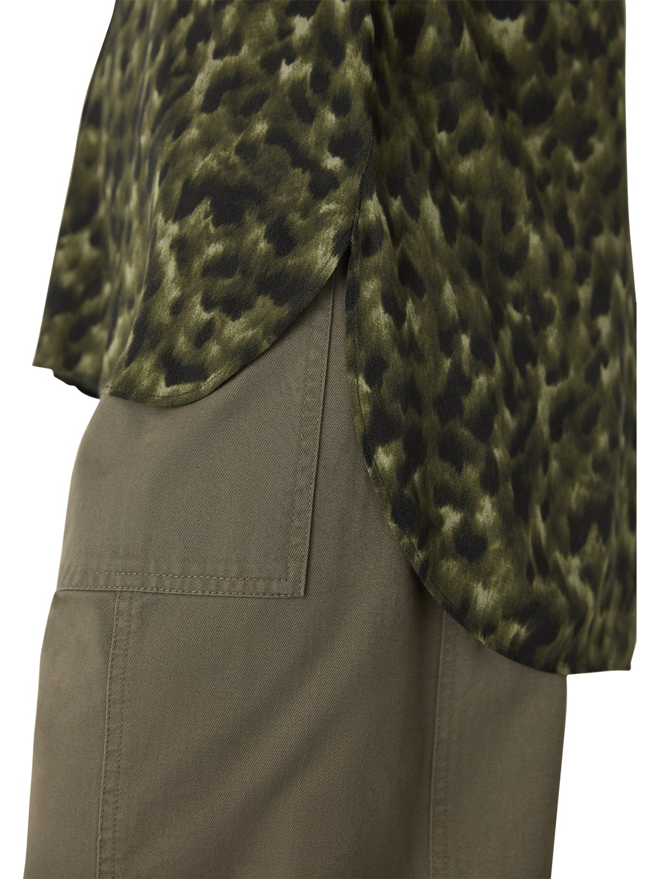 Animal Print Collared Shirt