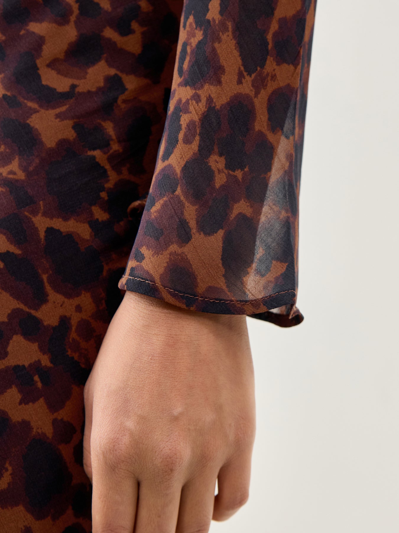 Clarissa Midi Dress Brown Animal Print 