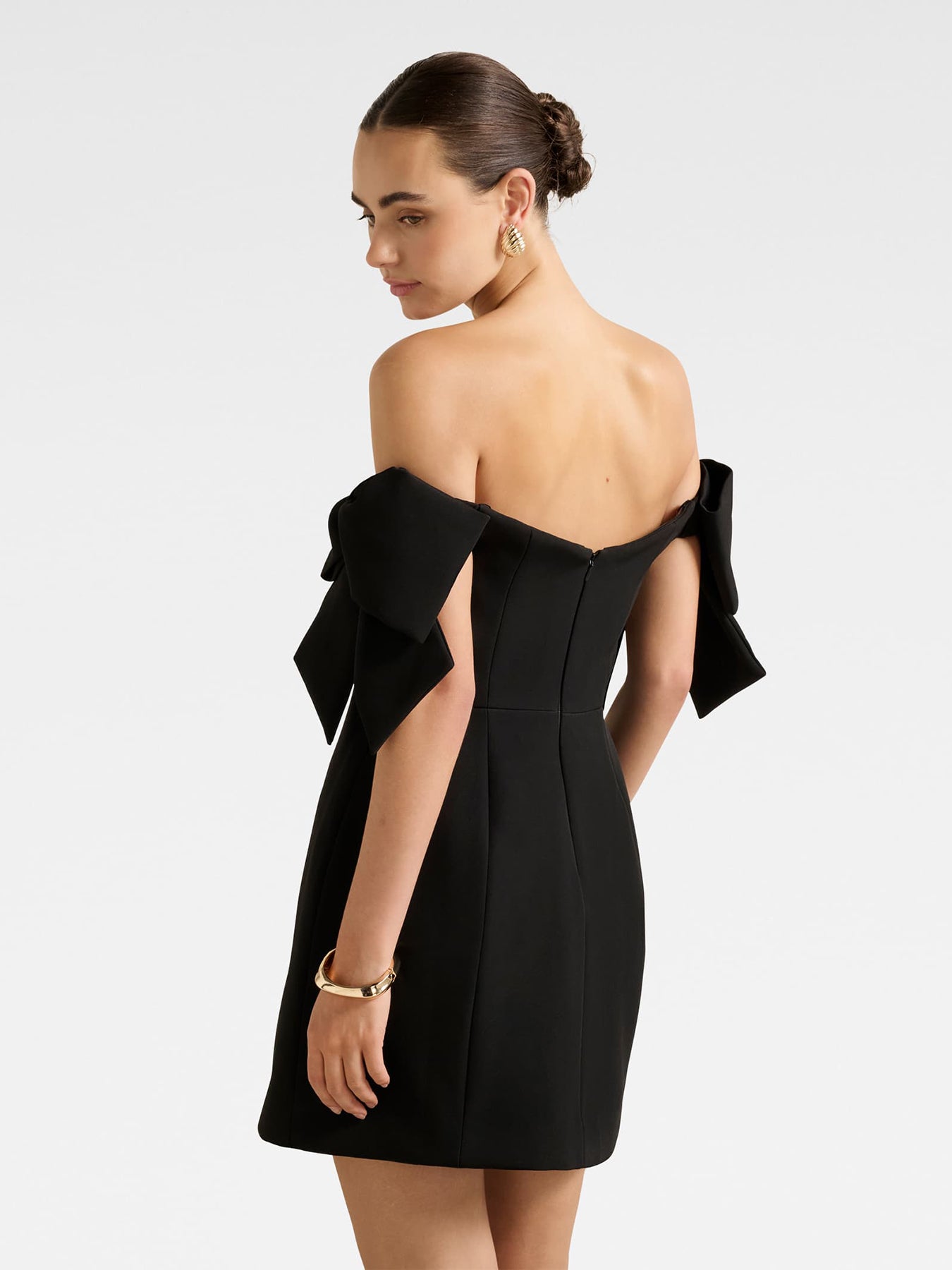 Adalyn Mini Bow Dress Black
