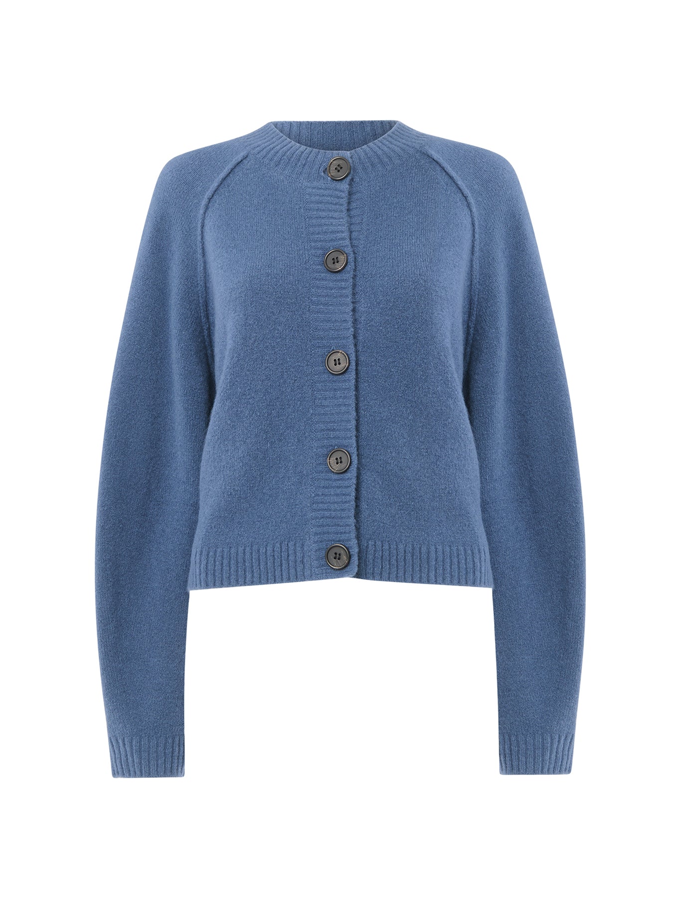 Wool Mix Crew Cardigan
