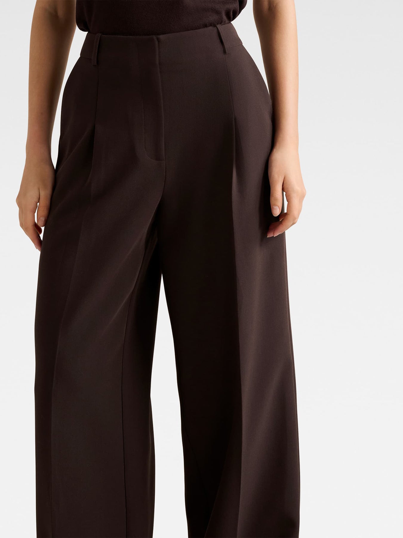 Briony Wide Leg Pants Brown