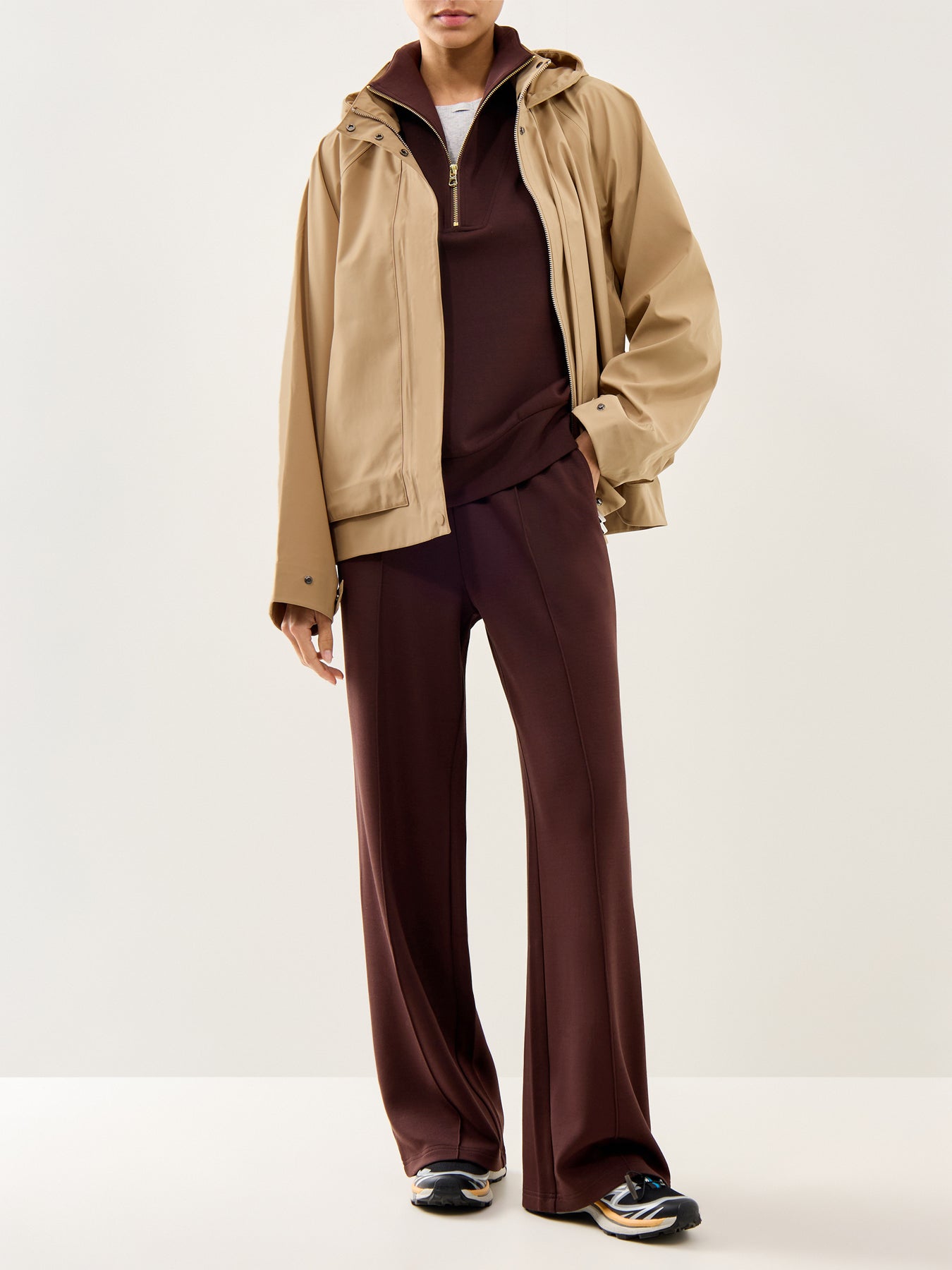 Hawley Half Zip Sweat Coffee Bean