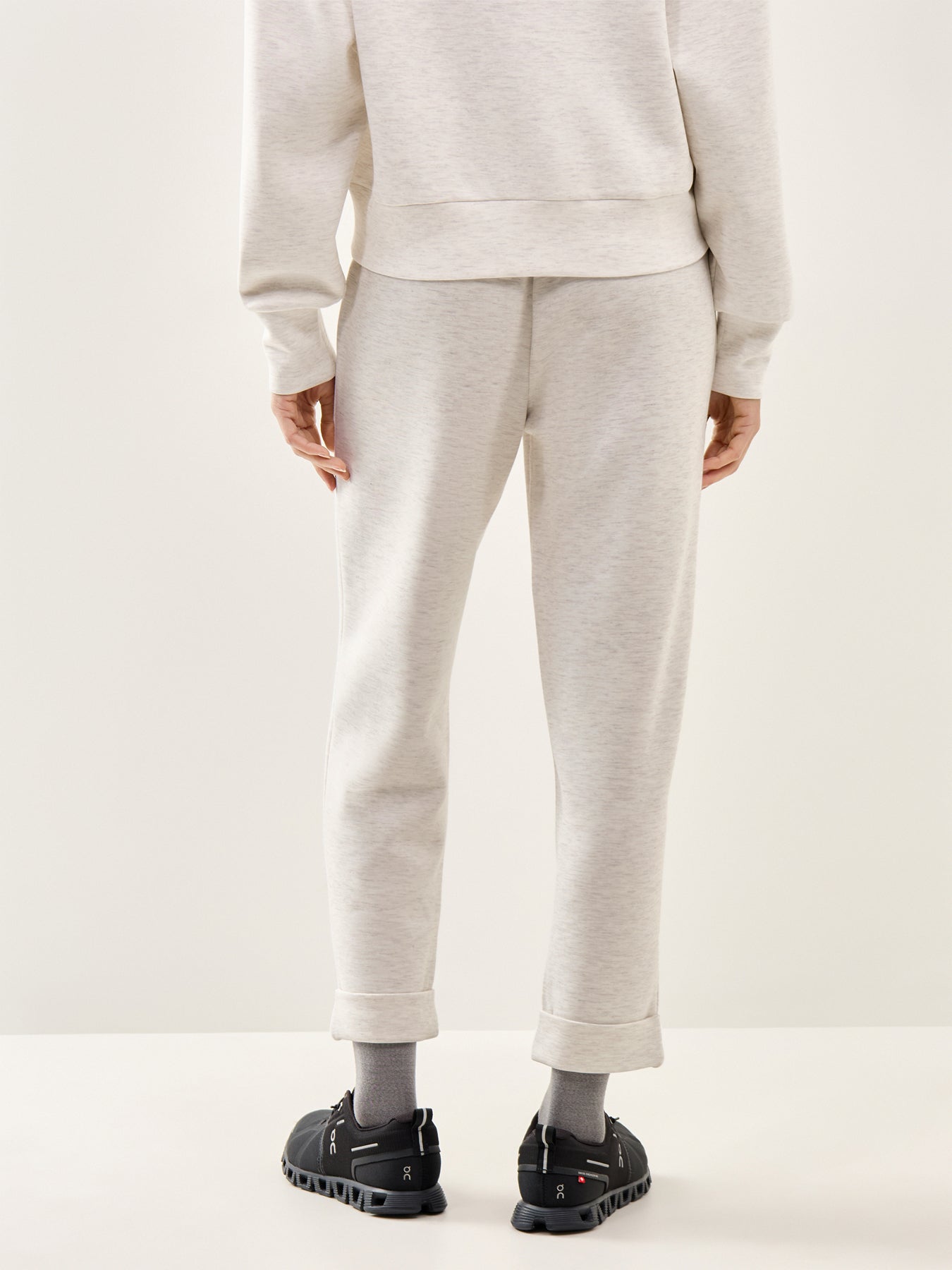 The Rolled Cuff Pant 25 Ivory Marl