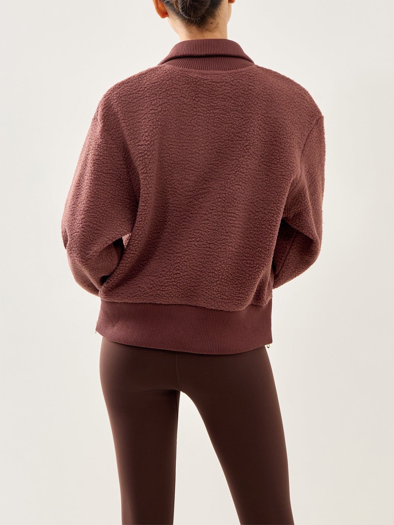 Roselle Half Zip Fleece Deep Mahogany