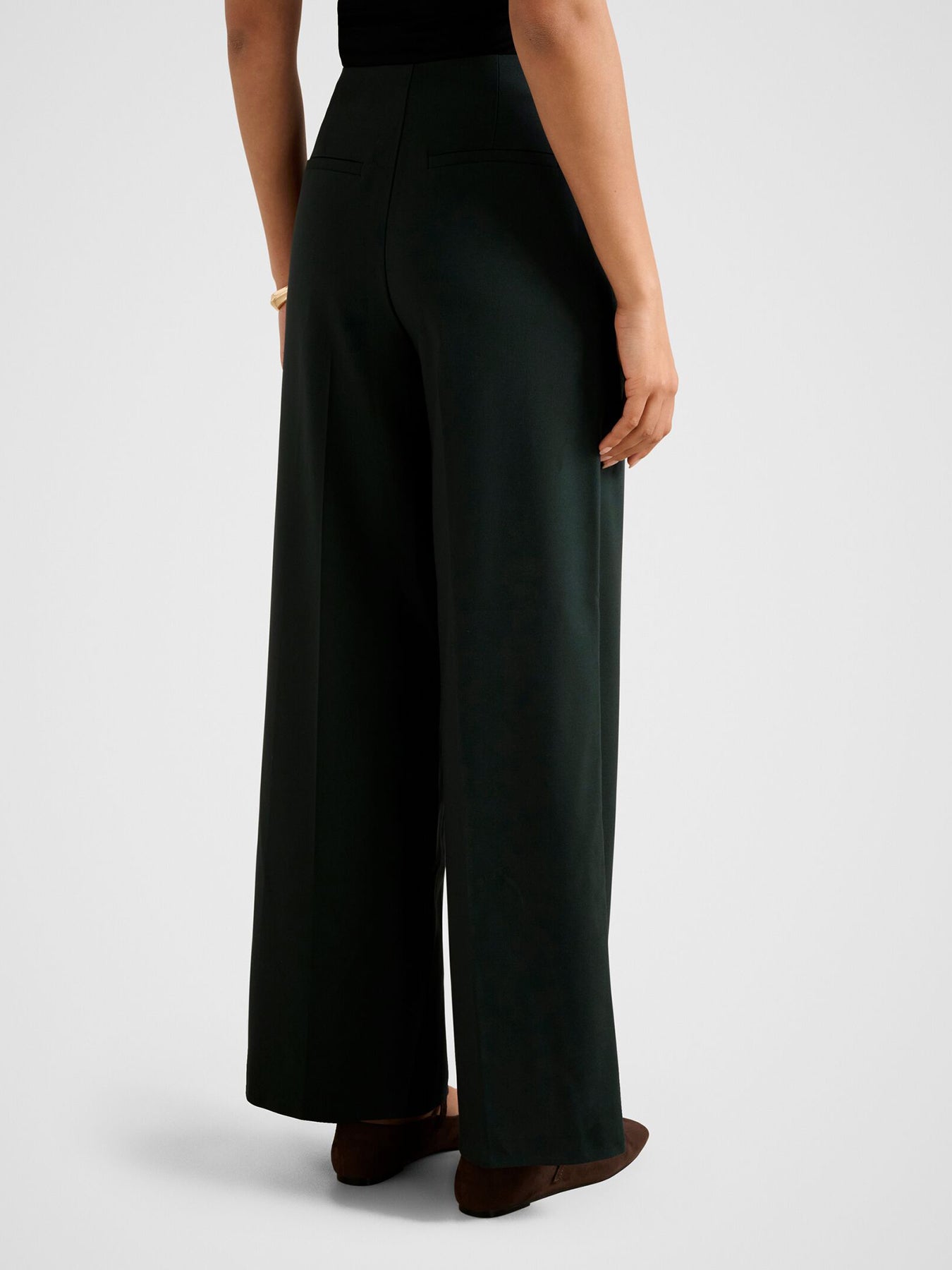 Frieda High Waist Wide Leg Pants Green