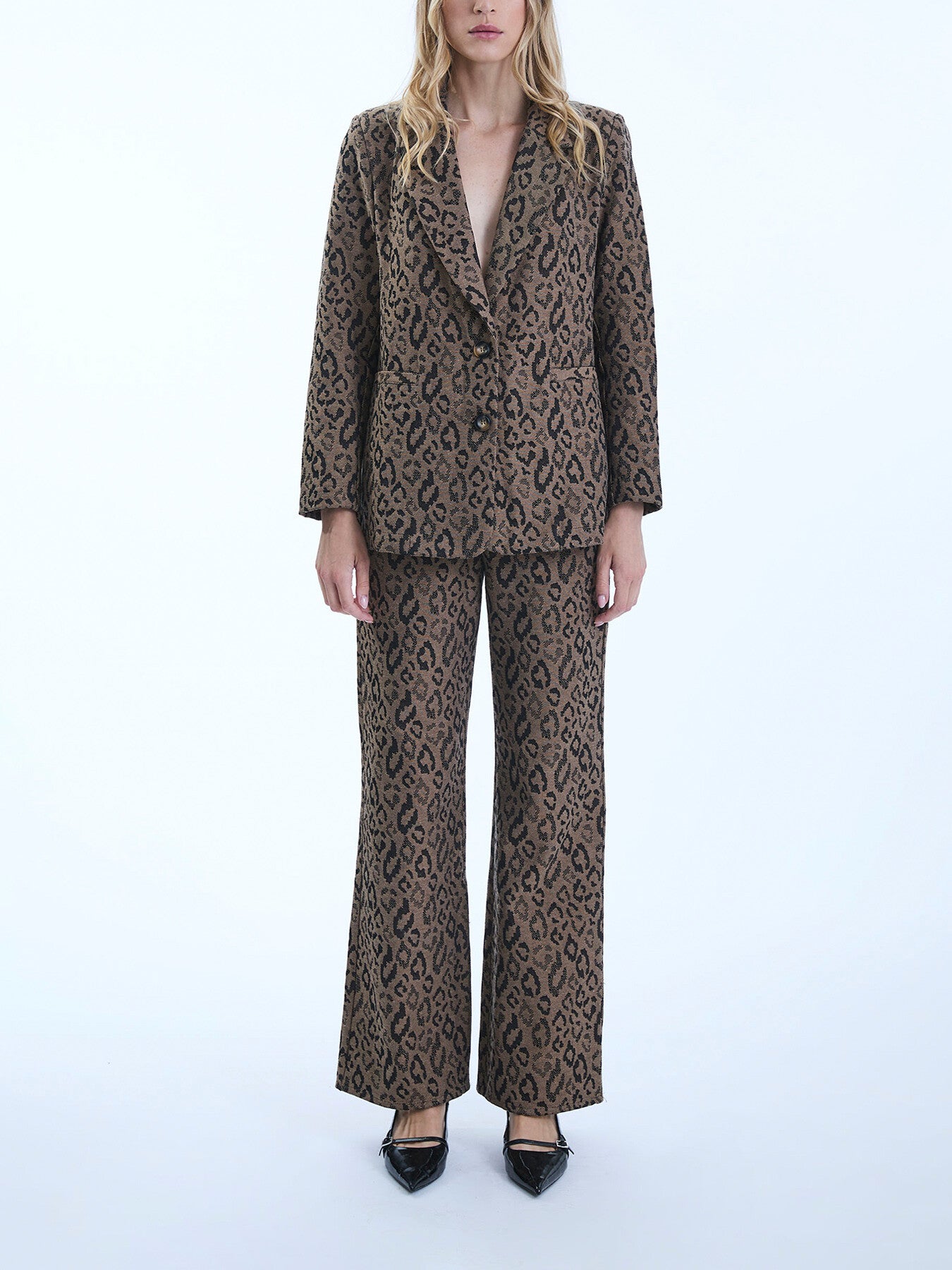 Leopard Print Detail Blaser