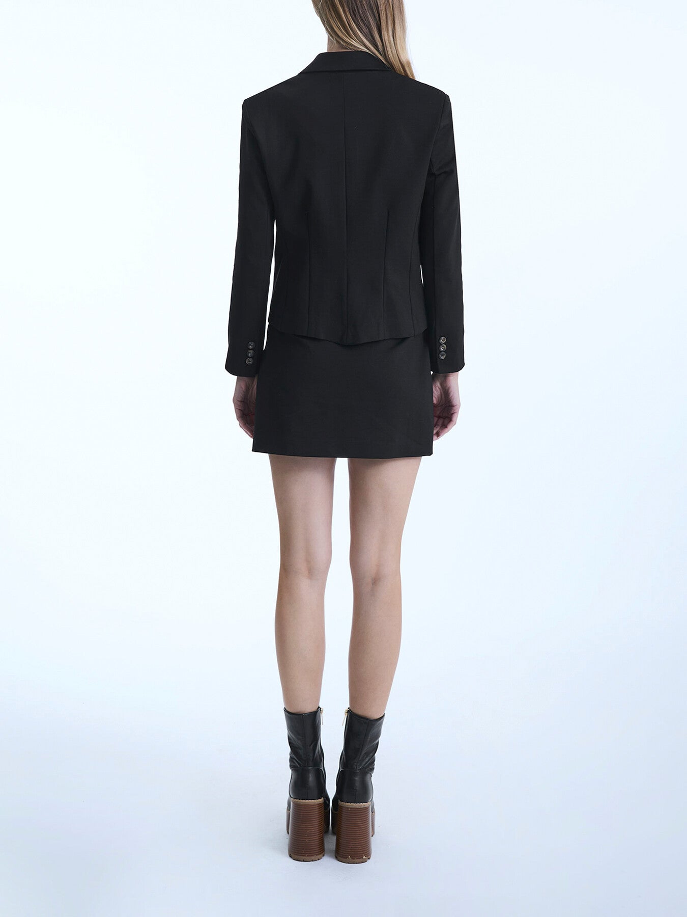 Pin Tuck Button Skirt