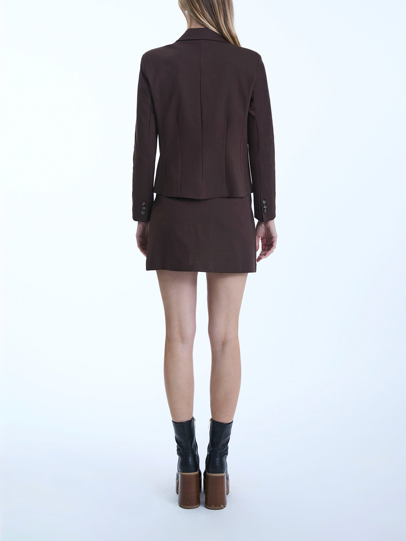 Pin Tuck Button Skirt