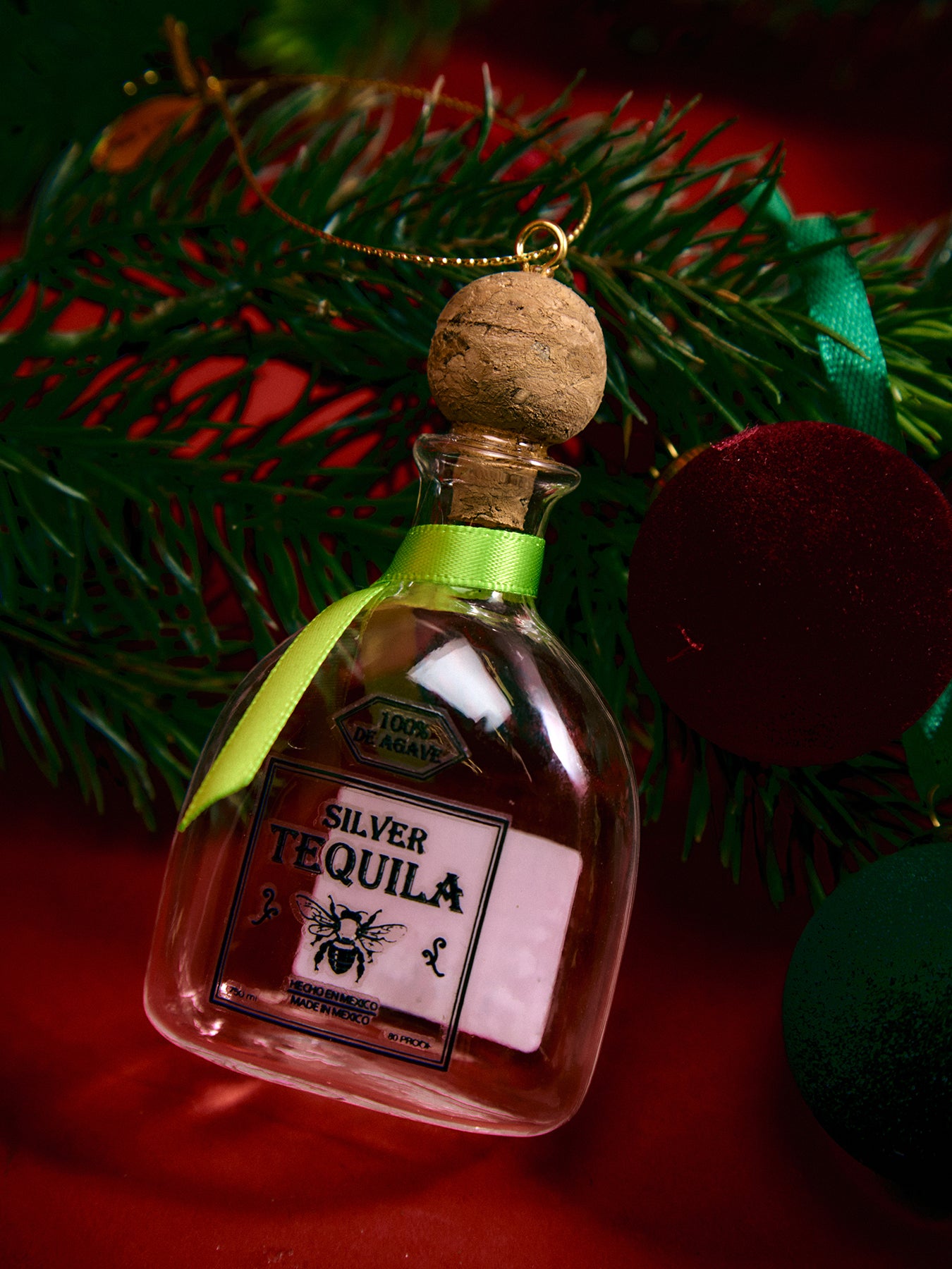Tequila Bottle Christmas Tree Hanging Decoration