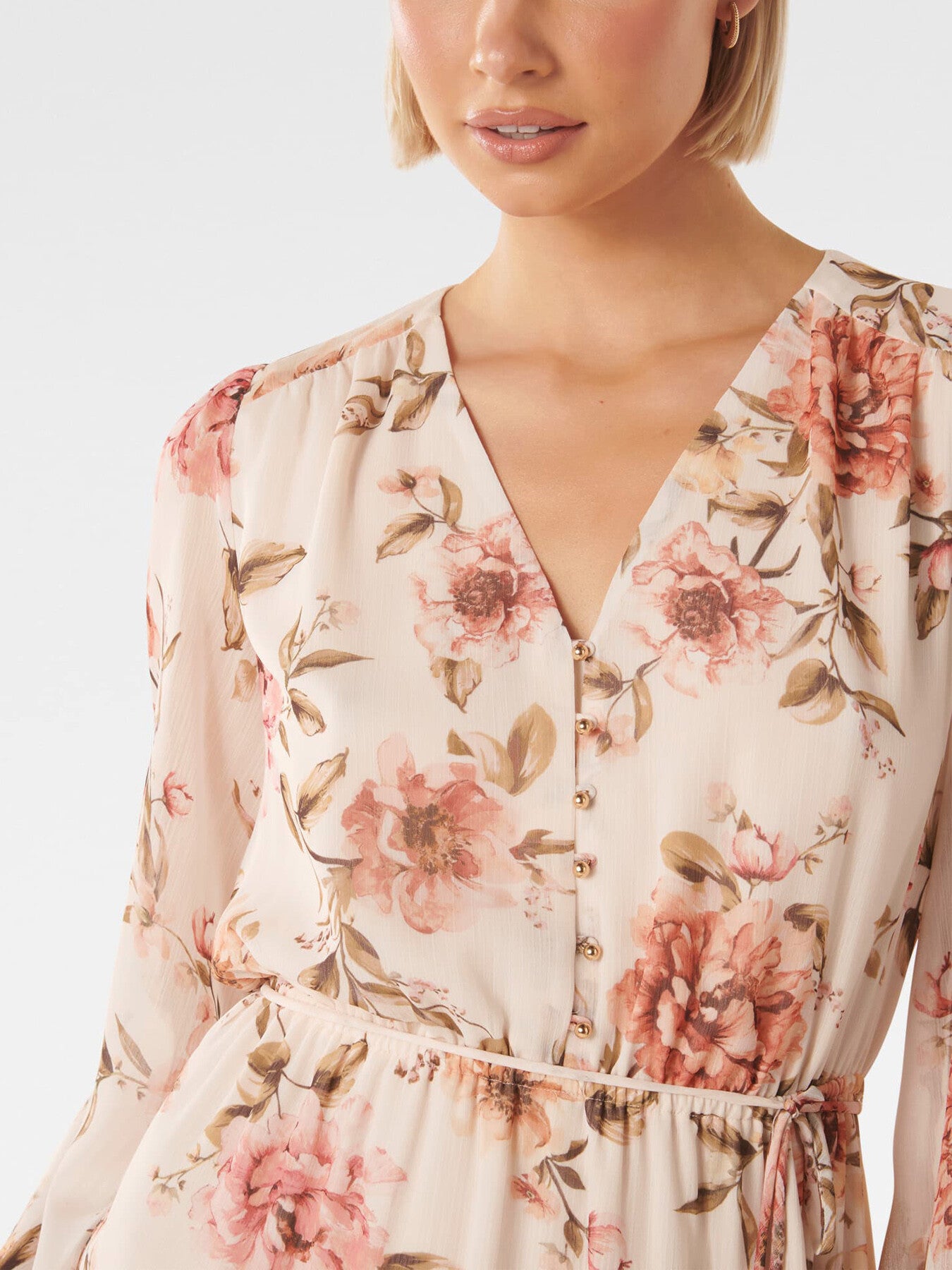 Eliesse Button Front Mini Dress