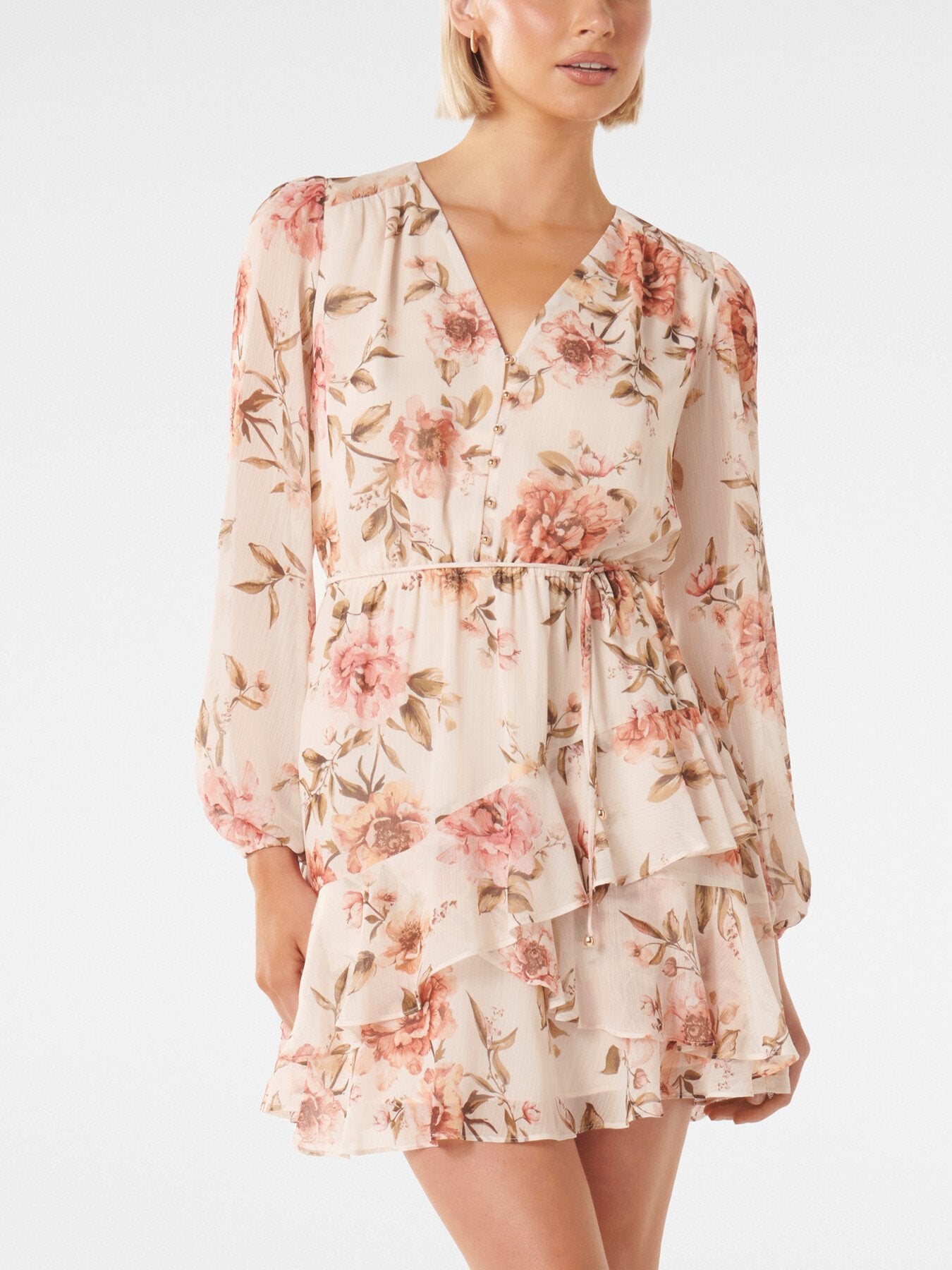 Eliesse Button Front Mini Dress