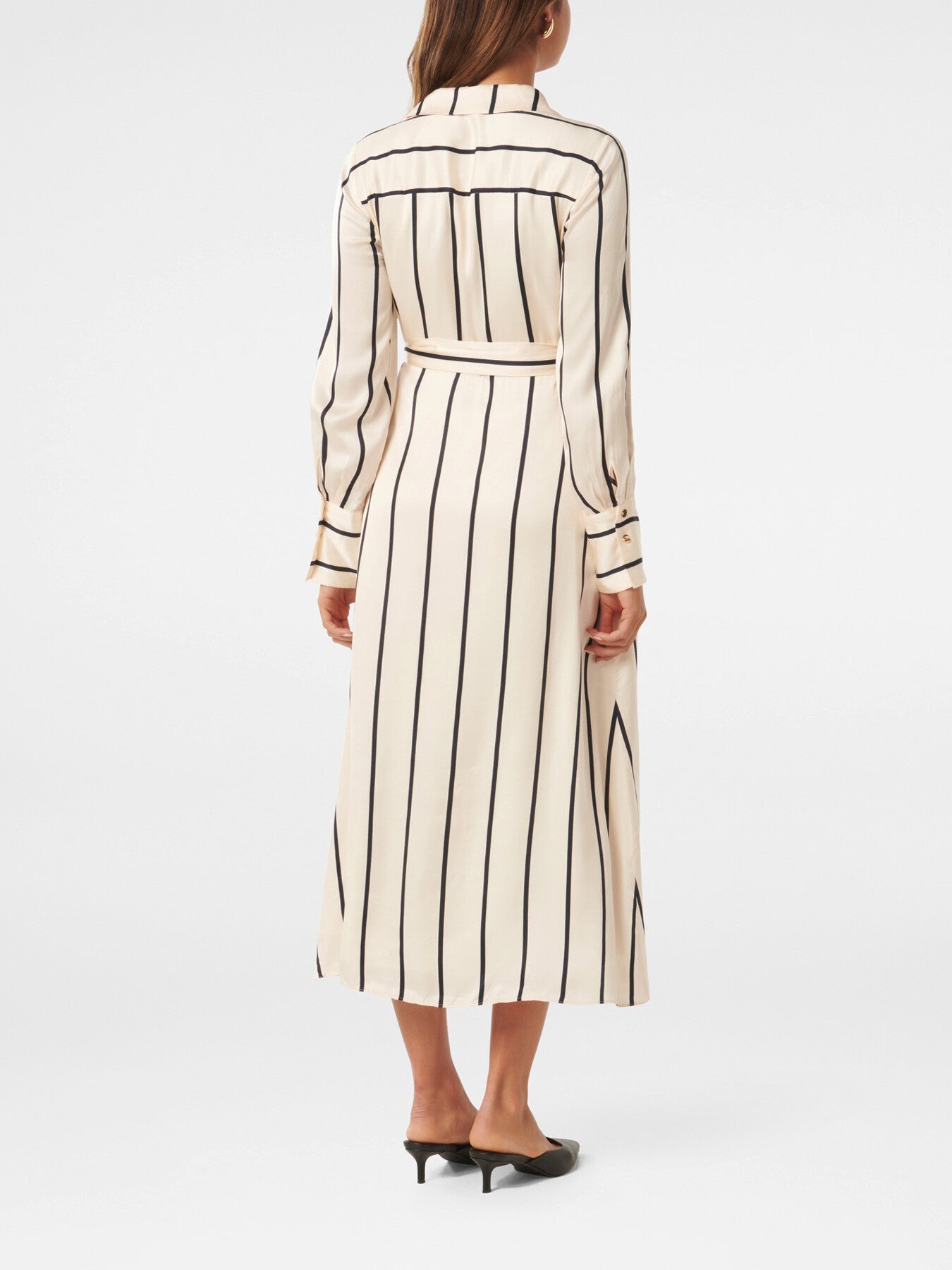 Janine Satin Midi Shirt Dress