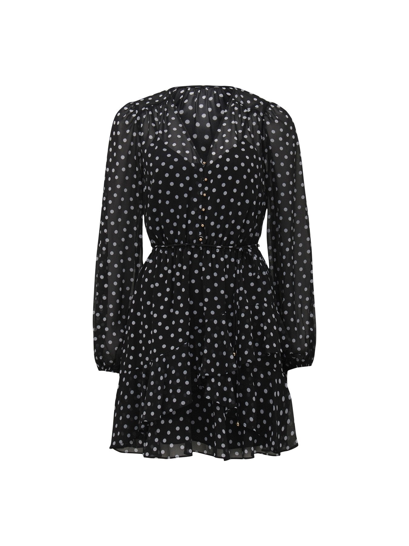 Esra Button Front Mini Dress