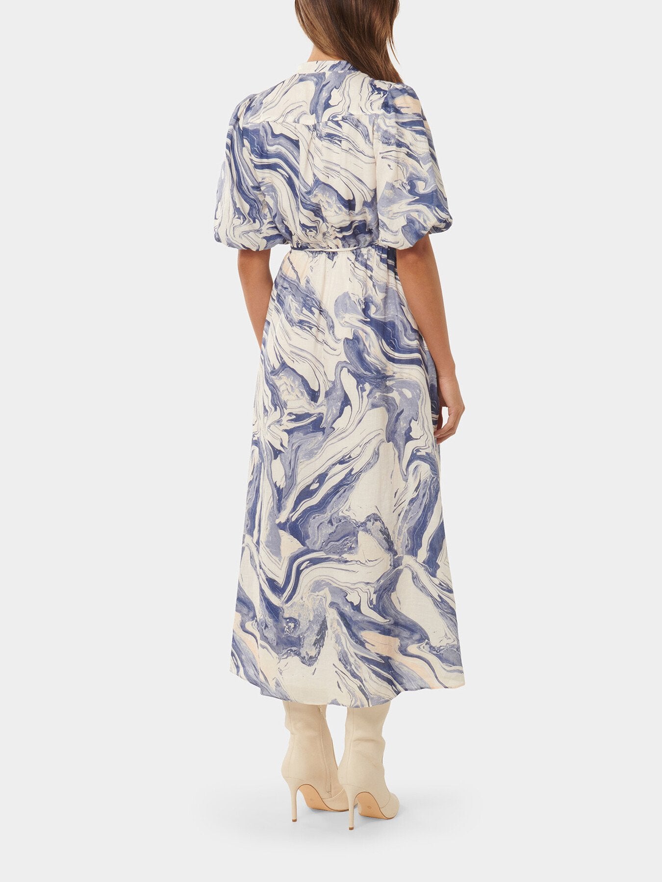 Loren Puff Sleeves Midi Dress