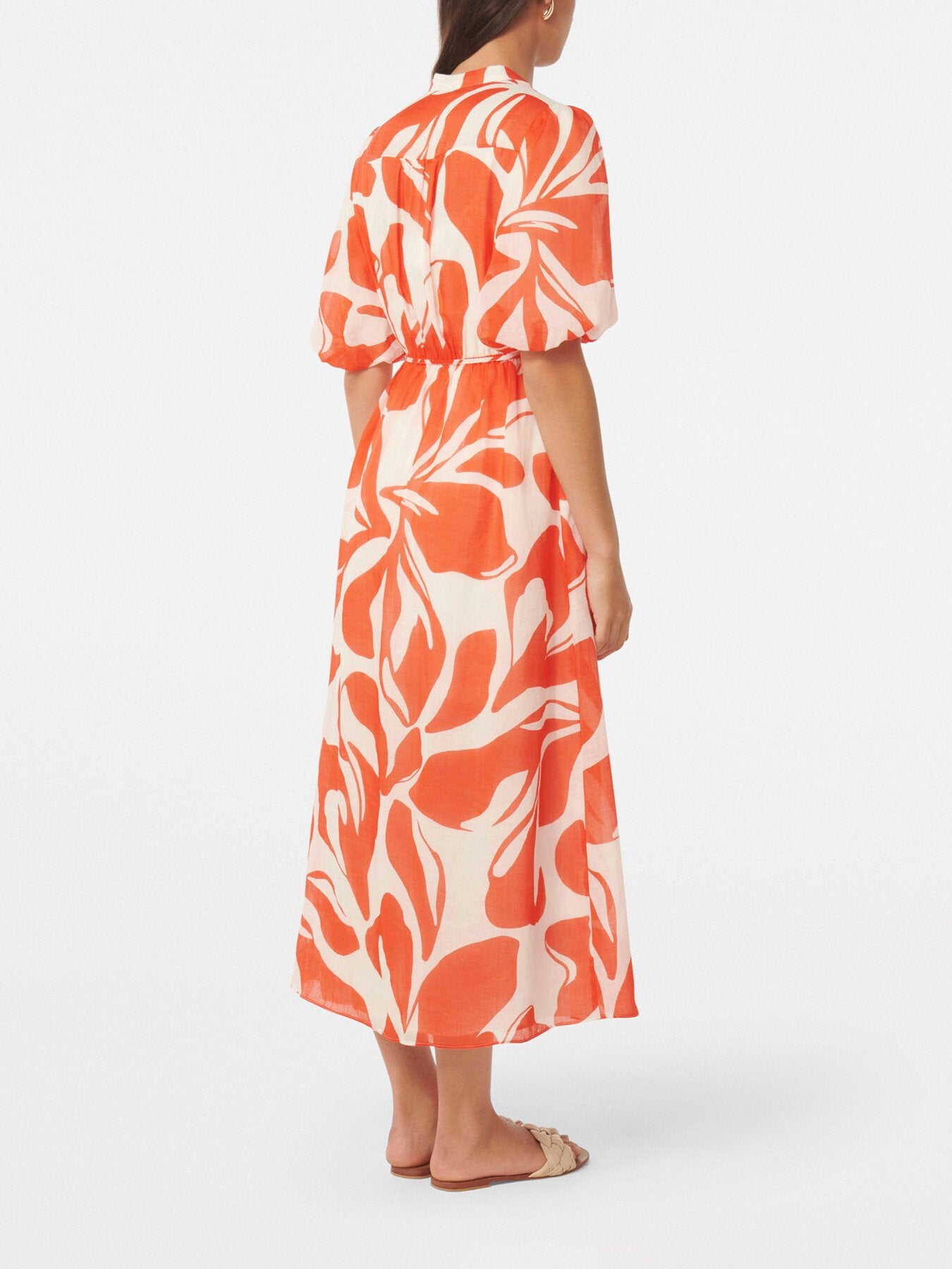 Loren Puff Sleeves Midi Dress