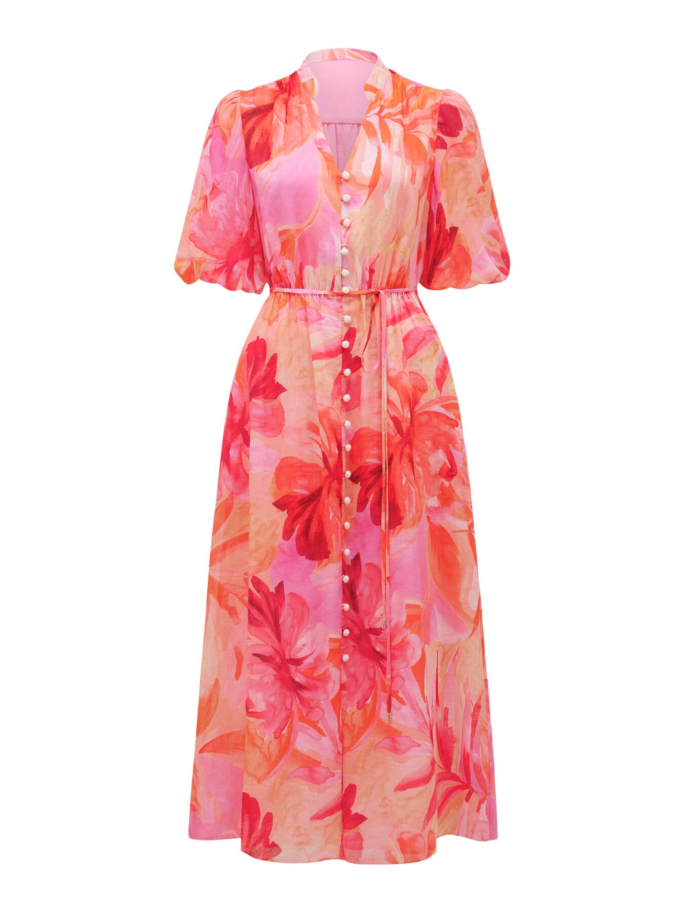 Loren Puff Sleeve Midi Dress
