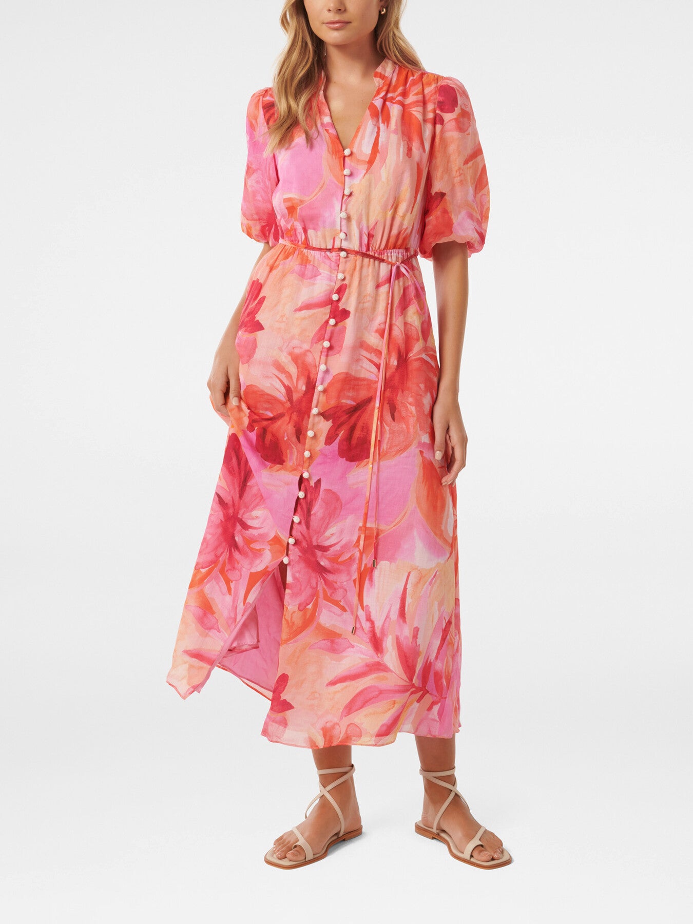 Loren Puff Sleeve Midi Dress