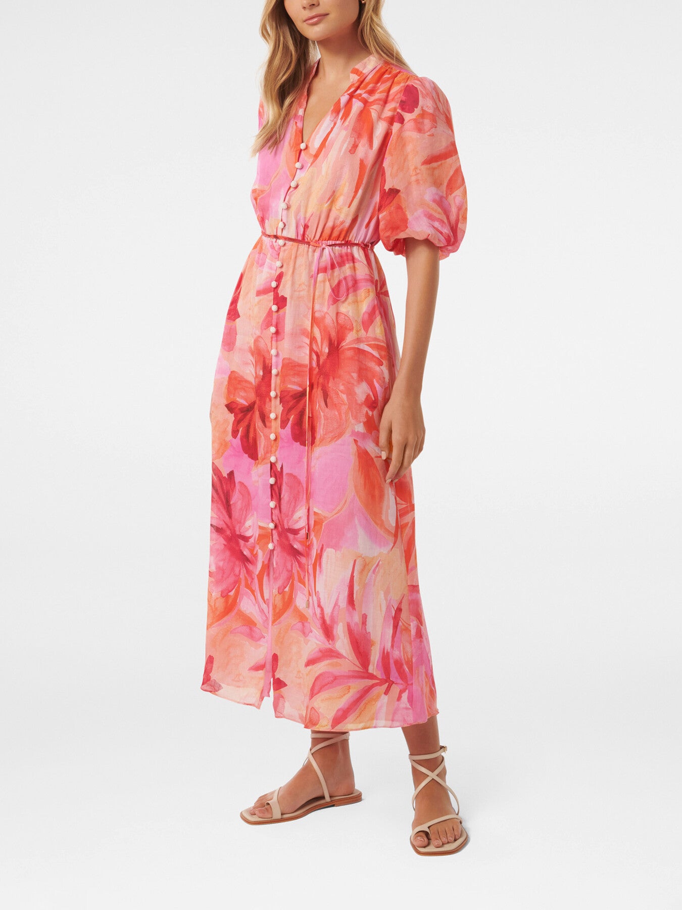 Loren Puff Sleeve Midi Dress