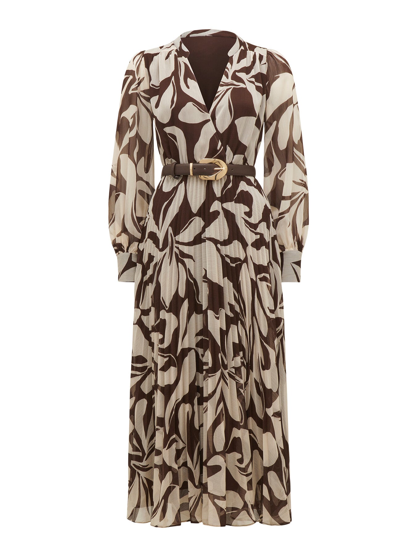 Saskia Pleated Wrap Midi Dress