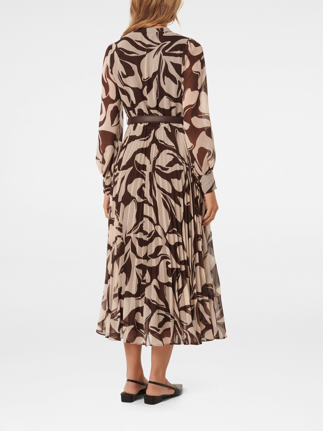 Saskia Pleated Wrap Midi Dress