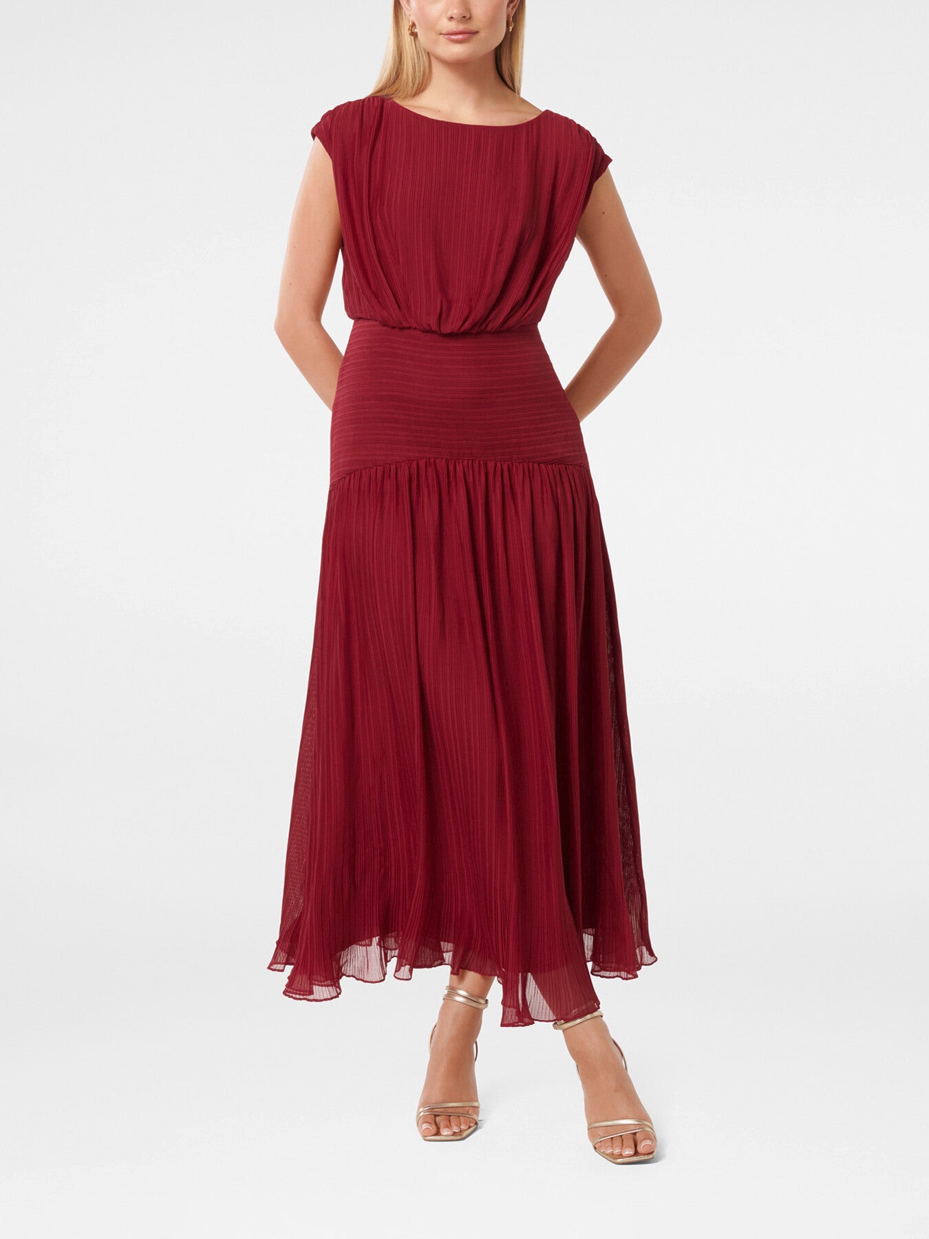 Lila Crinkle Maxi Dress