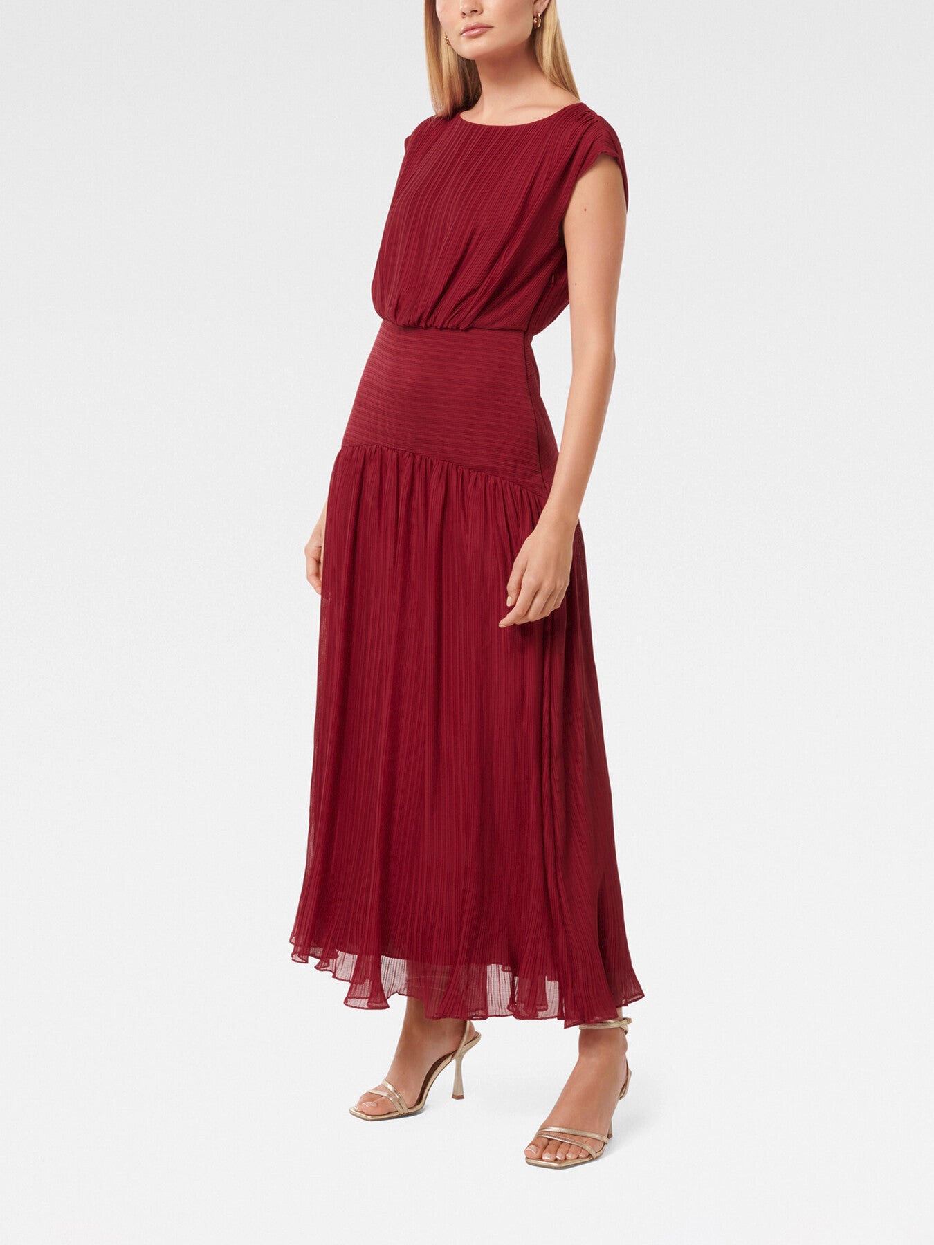 Lila Crinkle Maxi Dress