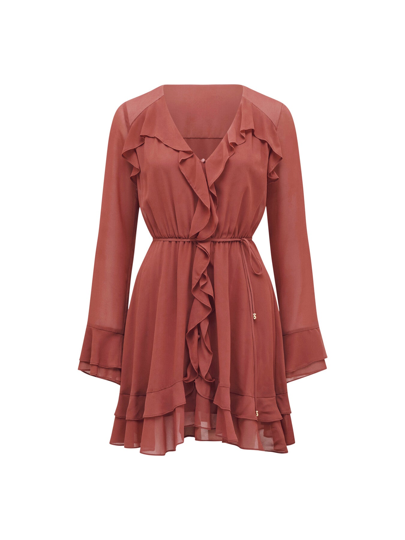 Piper Ruffle Long Sleeves Mini Dress