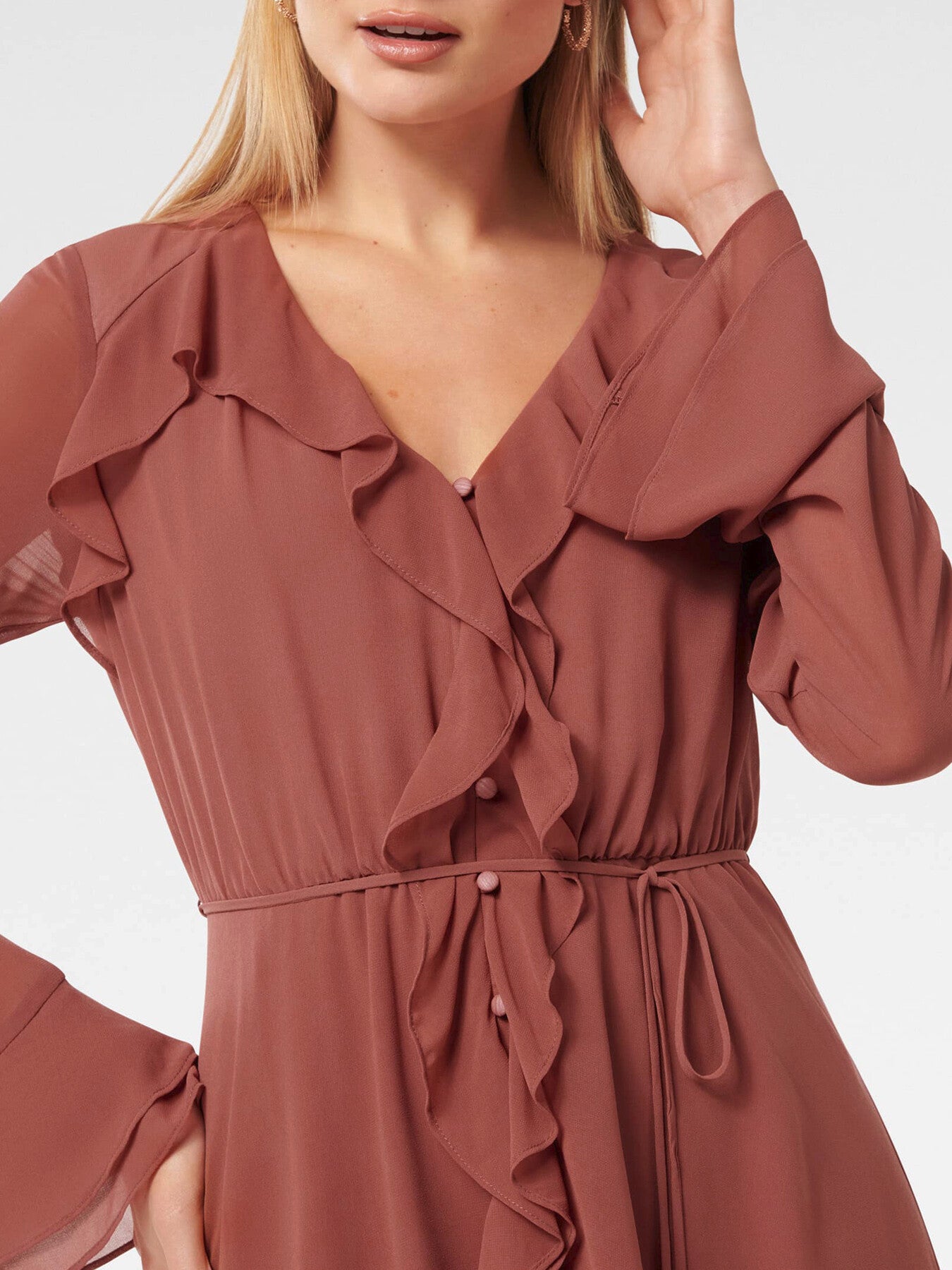 Piper Ruffle Long Sleeves Mini Dress