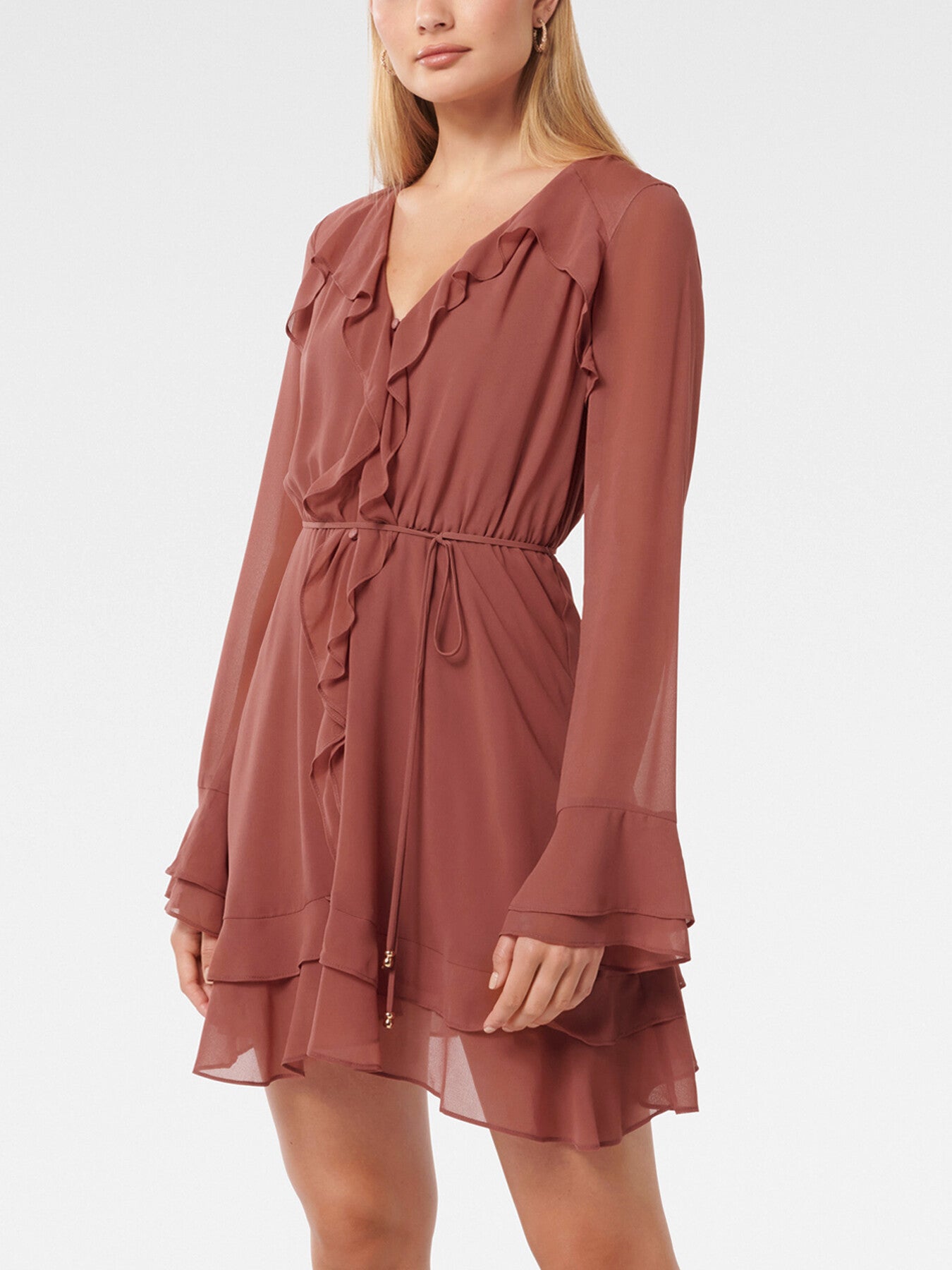Piper Ruffle Long Sleeves Mini Dress