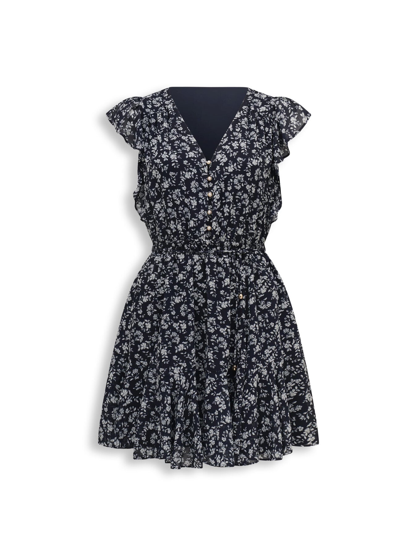 Maxine Flutter Sleeves Mini Dress