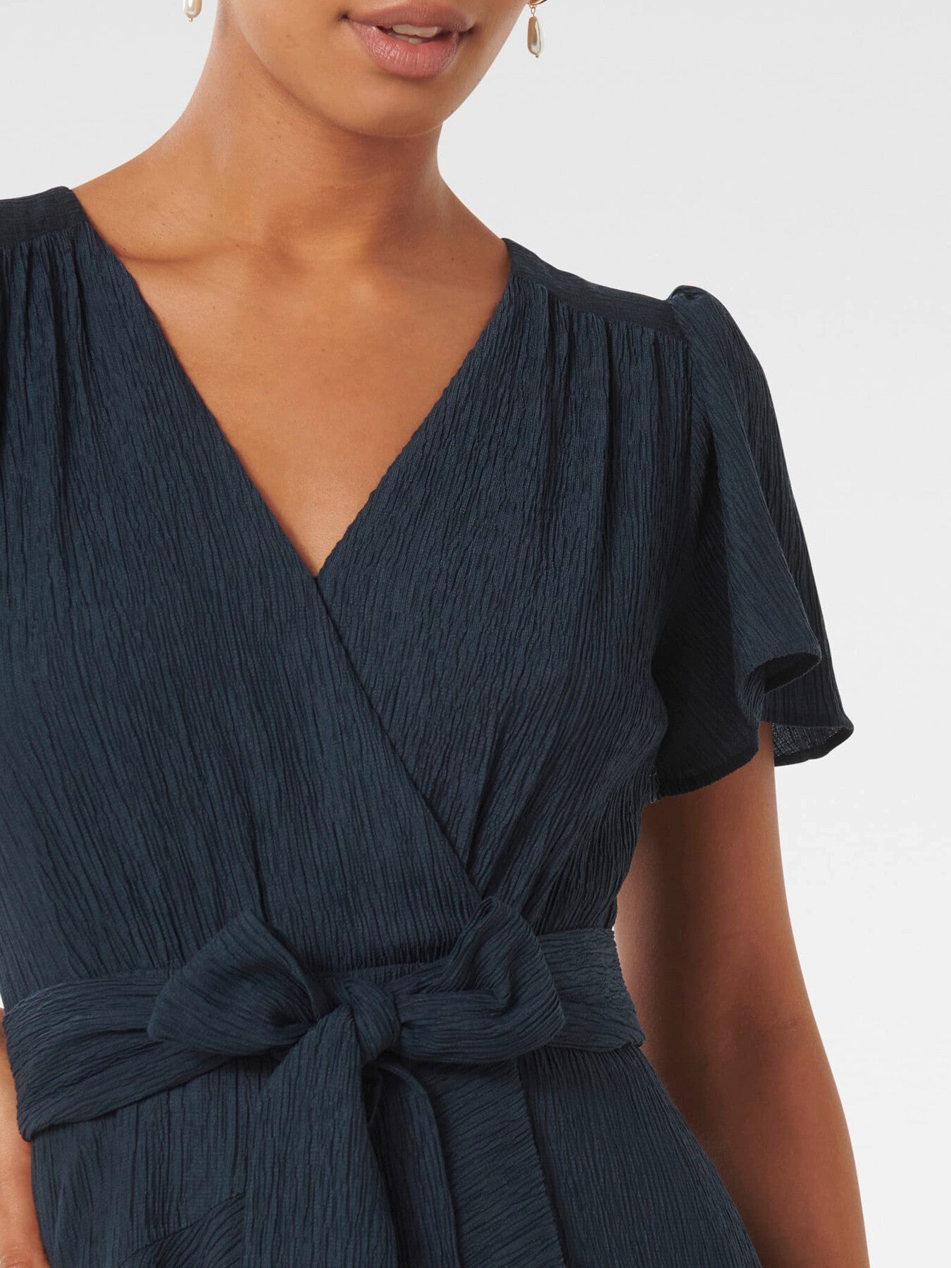 Chrissie Flutter Sleeves Mini Dress