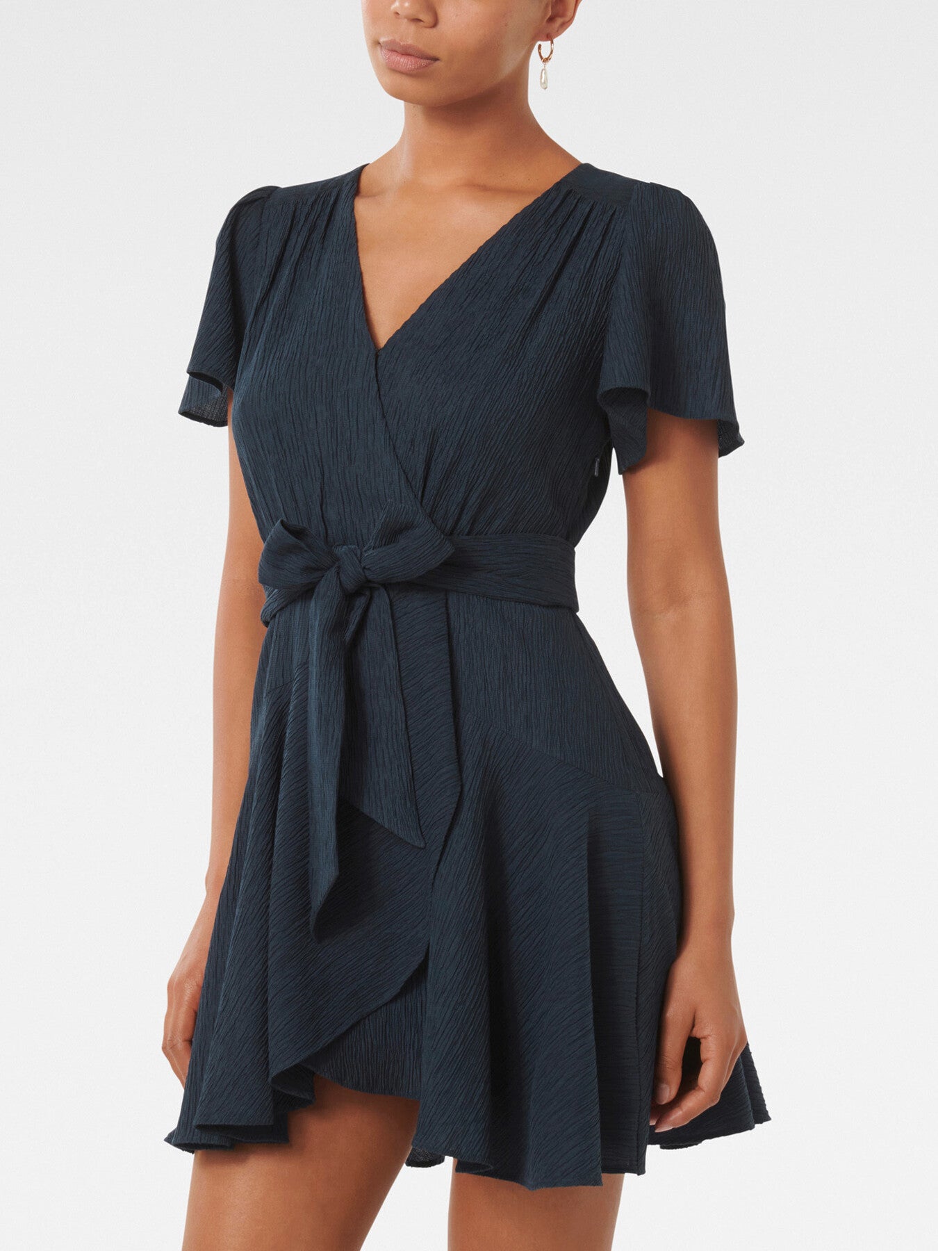 Chrissie Flutter Sleeves Mini Dress