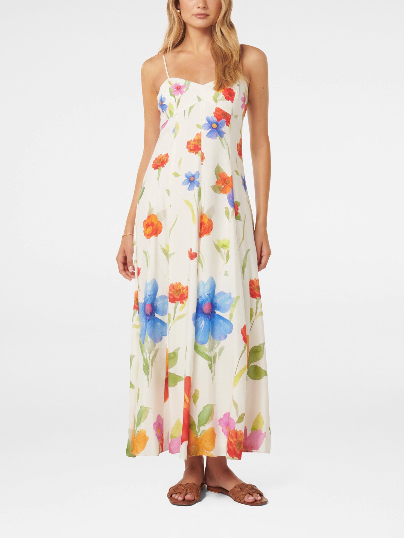 Vayda Strap Midi Sun Dress