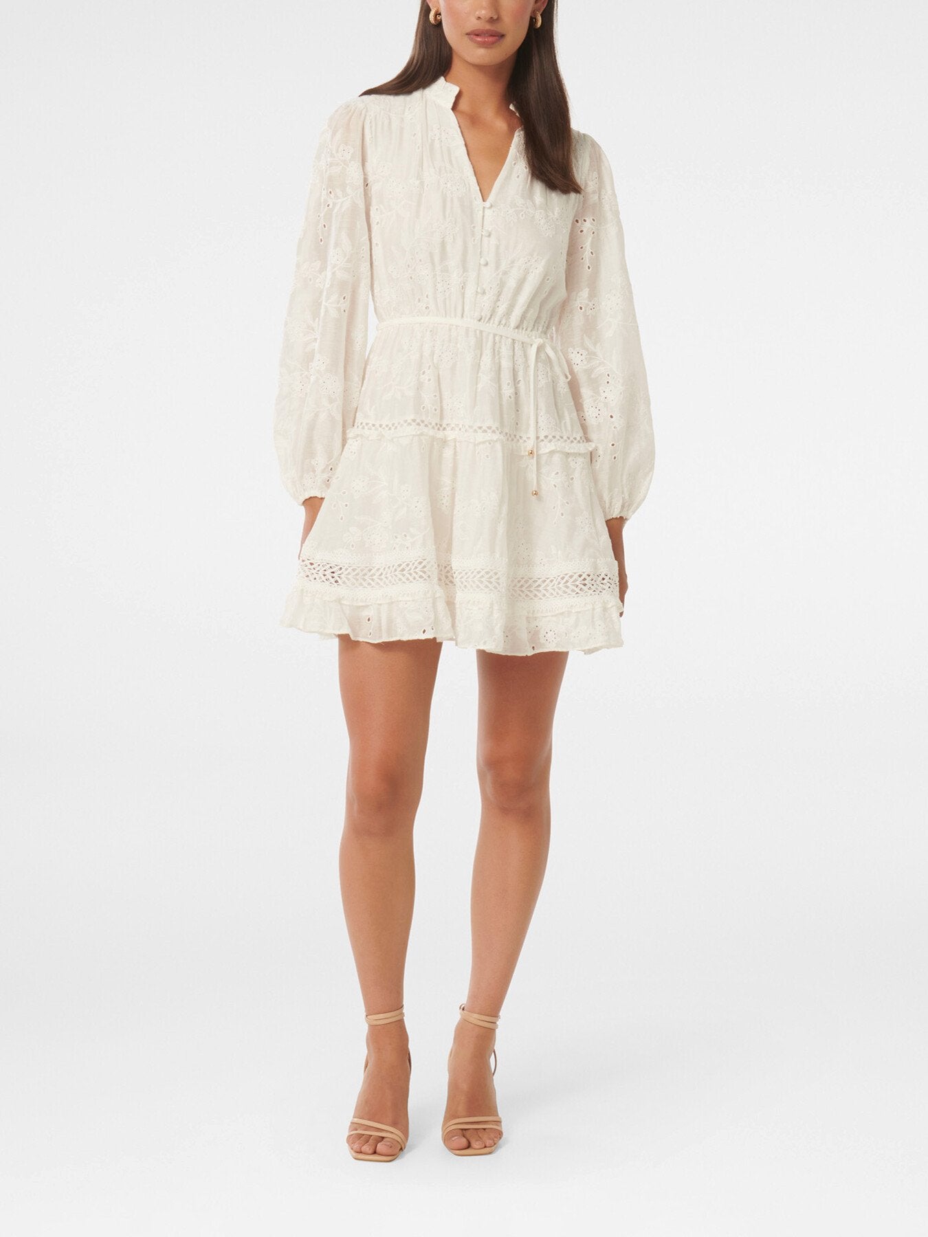 Ivana Trim Detail Mini Dress