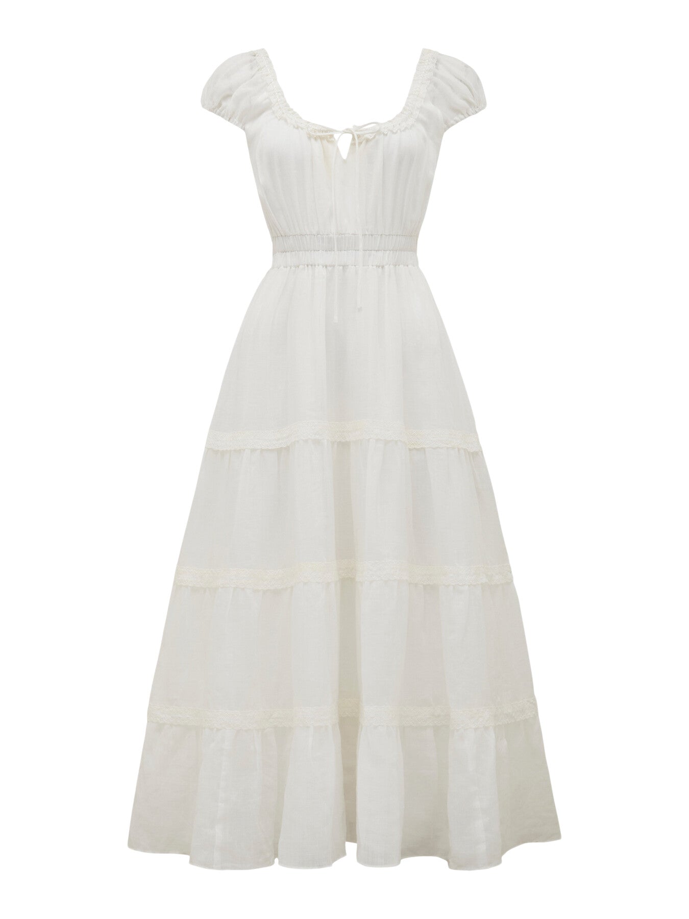 Tuscany Trim Detail Midi Dress