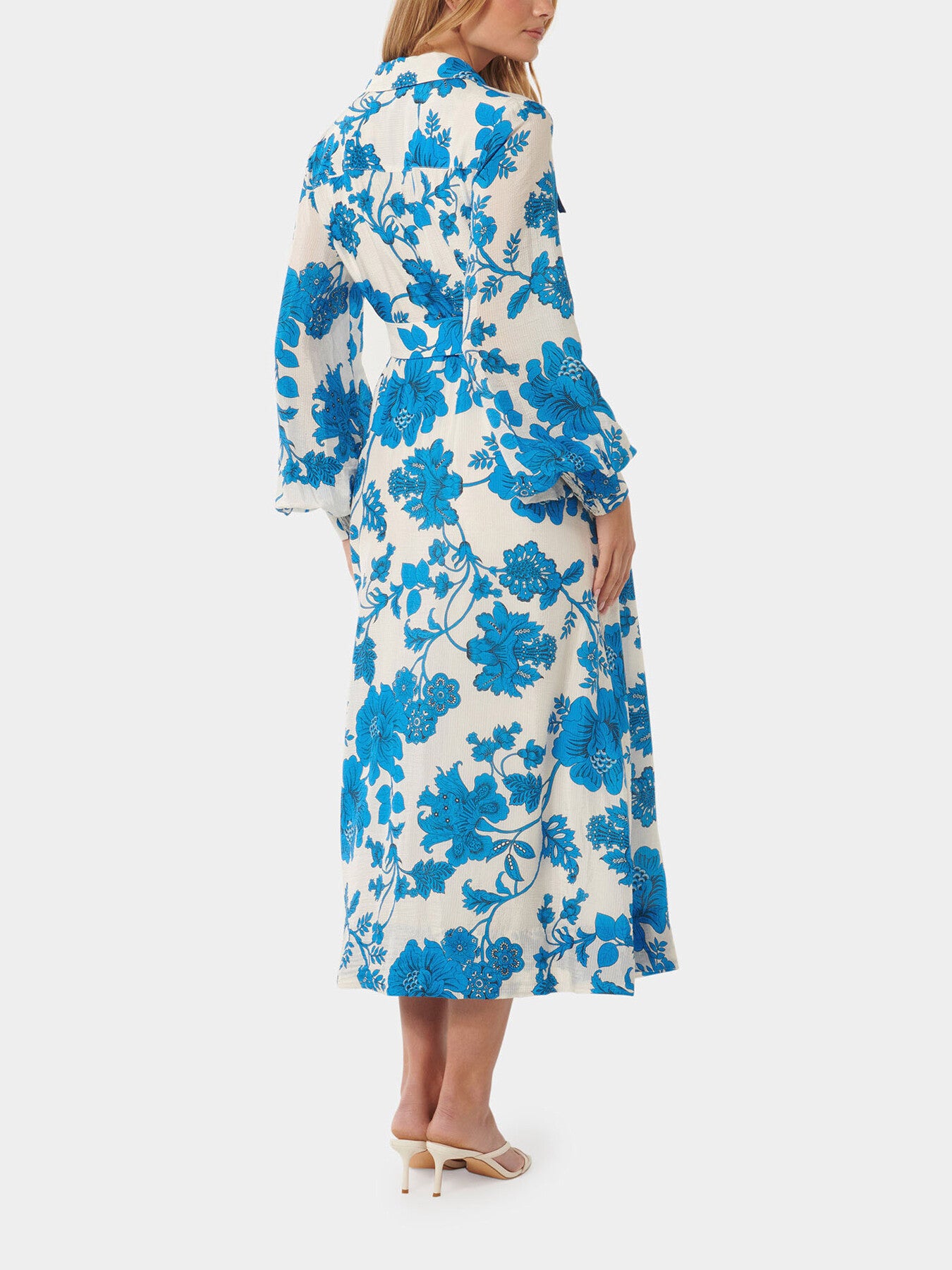 Janie Printed Midi Shirt Dress