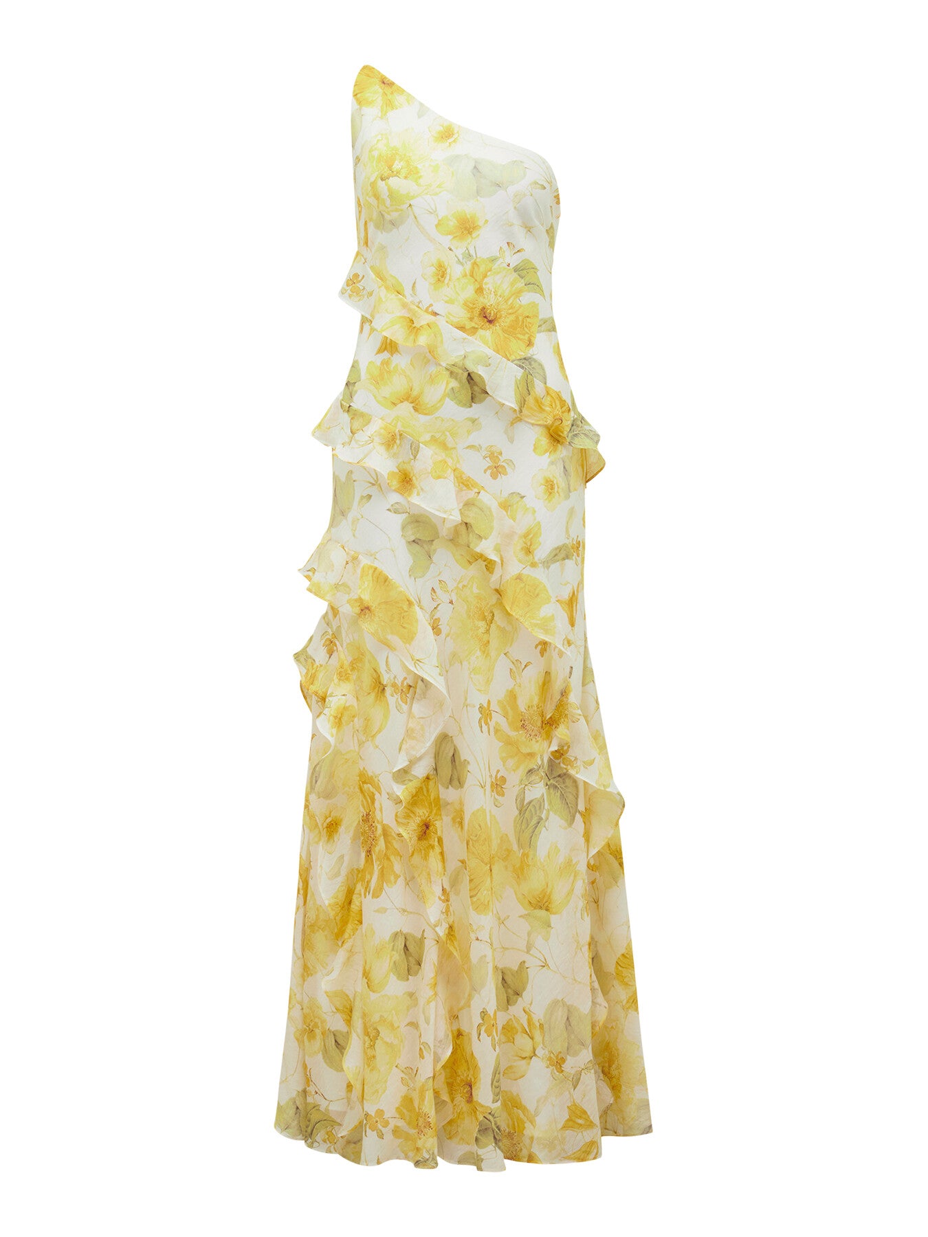 Belle Petite One Shoulder Gown
