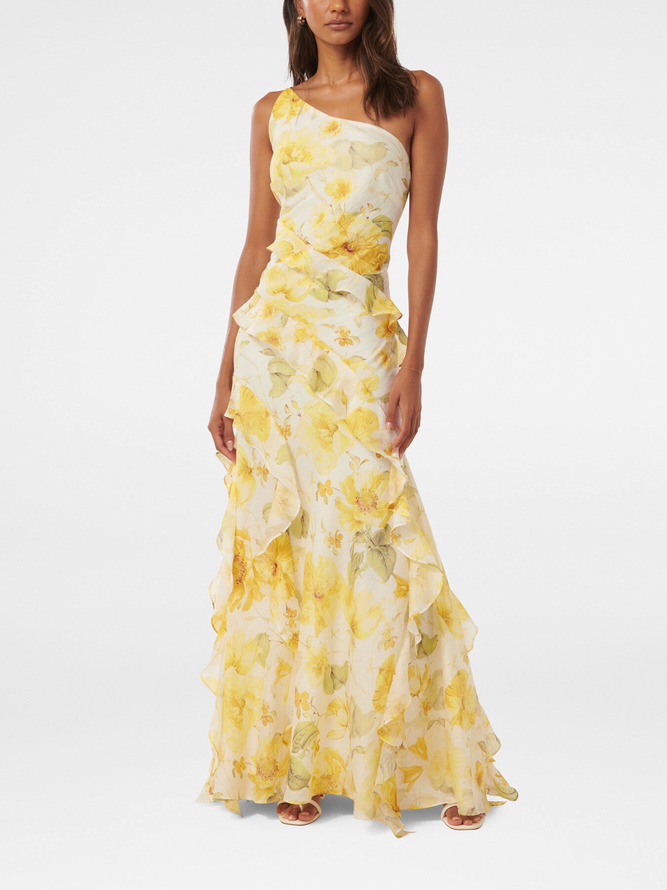 Belle Petite One Shoulder Gown