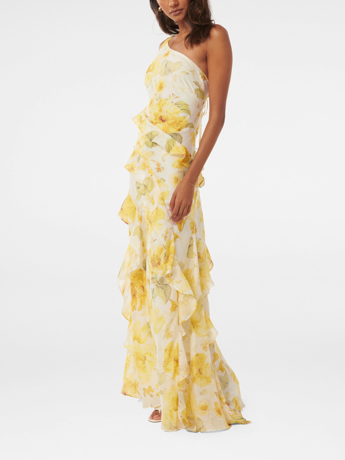 Belle Petite One Shoulder Gown