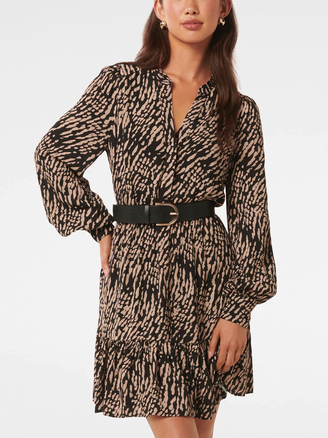 Hollie Blouson Sleeves Mini Dress