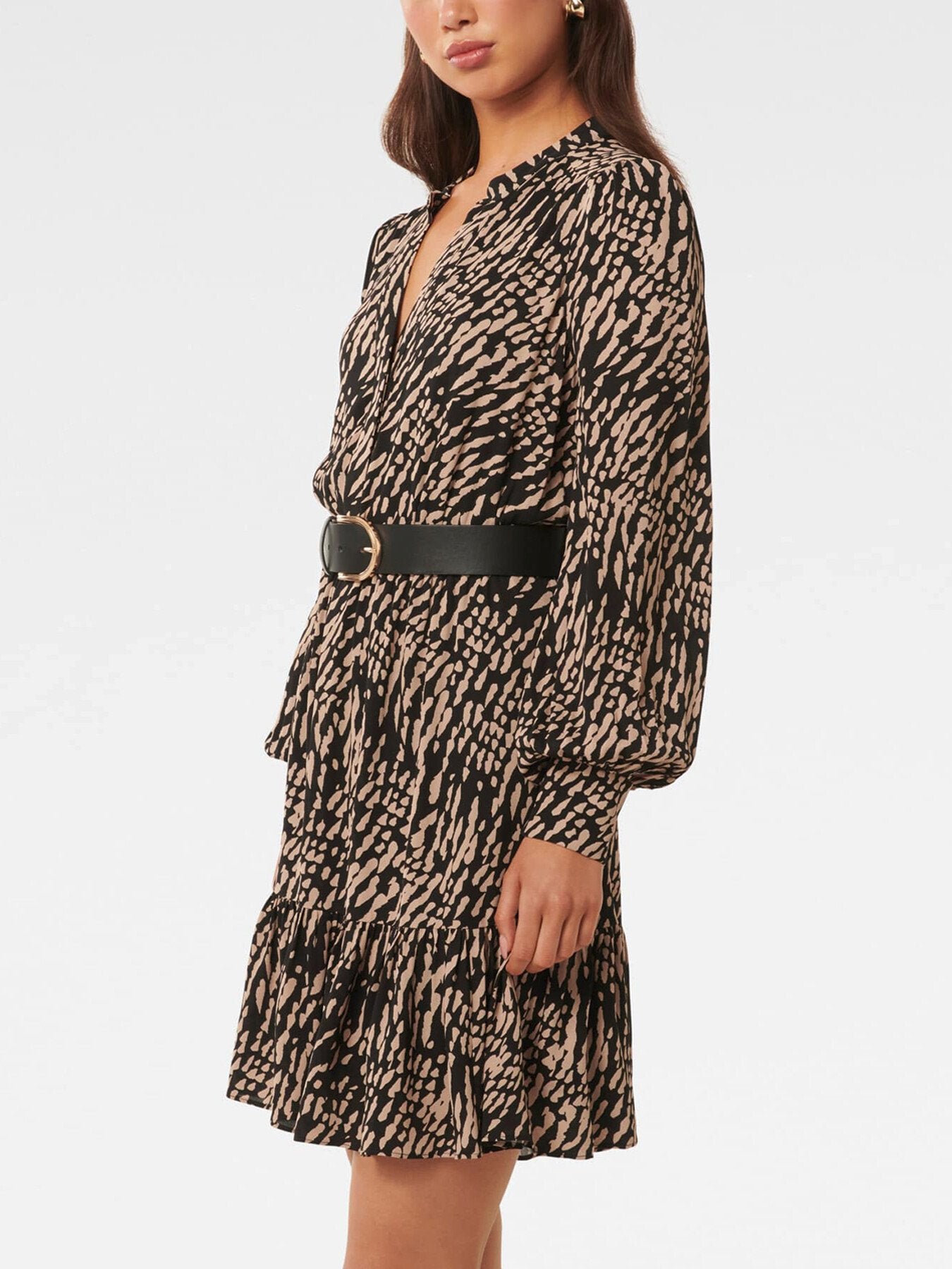 Hollie Blouson Sleeves Mini Dress