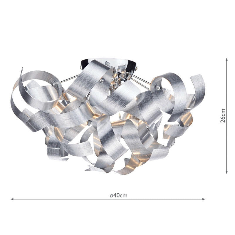 Rawley 4 Light Ribbon Flush