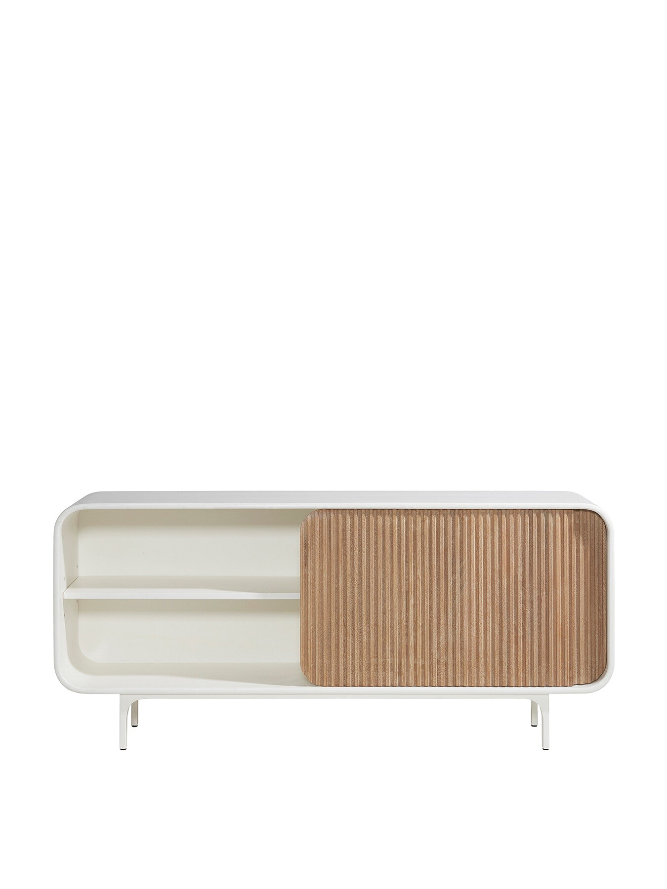 Femi 2 Door Sideboard With Slatted Sustainable Wood